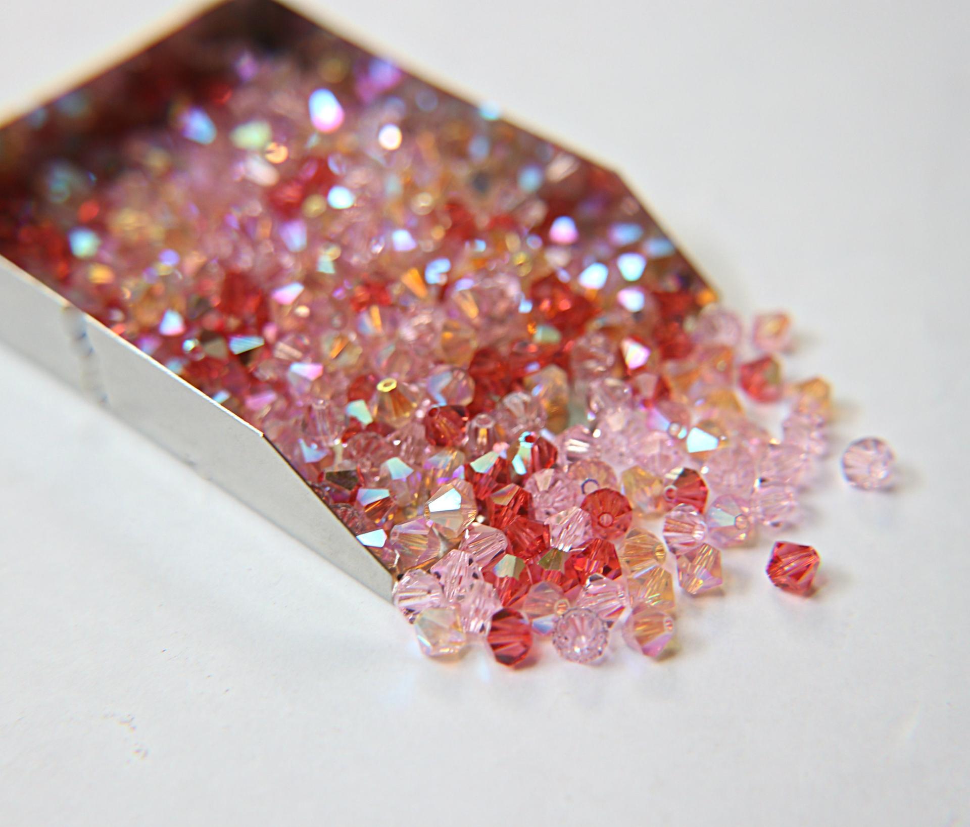 5mm Lotus Designer Mixes Swarovski Bicone beads 12/36/72/144/432/720 Pieces jewelry making, embroidery materials, mix beads, craft supply