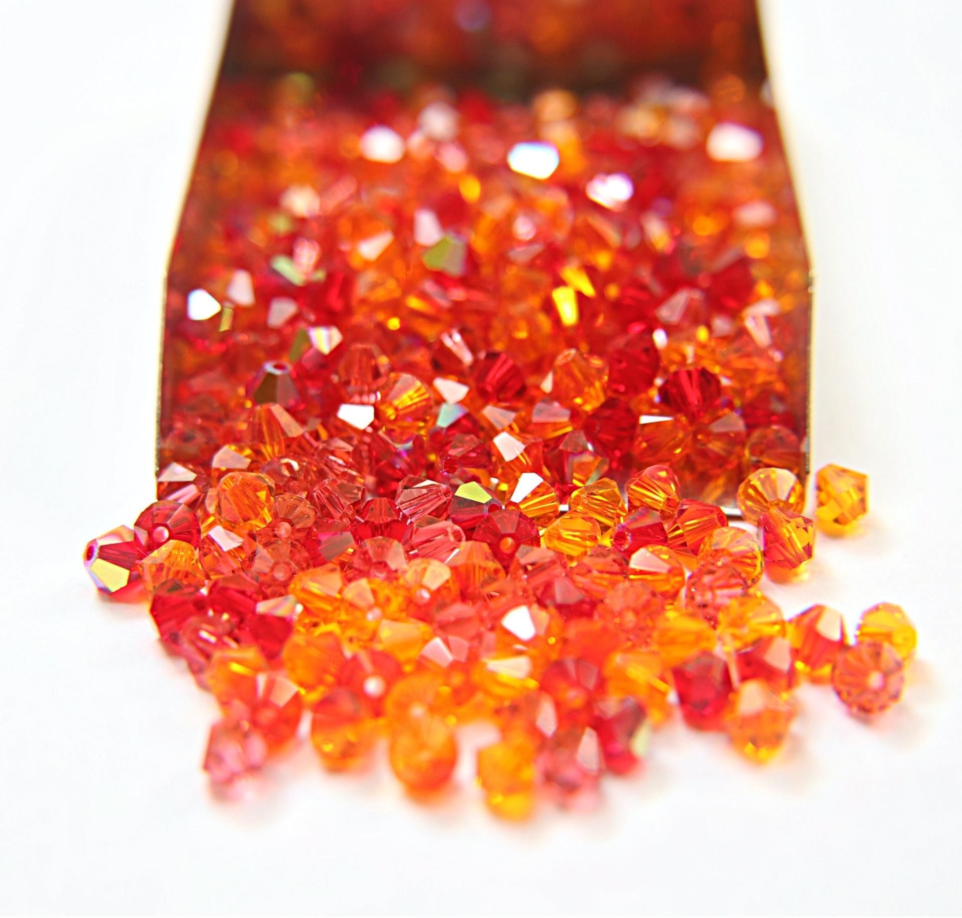 5mm Gulf Fritillary Designer Mixes Swarovski Bicone bead 12/36/72/144/432/720 Pieces jewelry making, embroidery materials, mix beads, craft