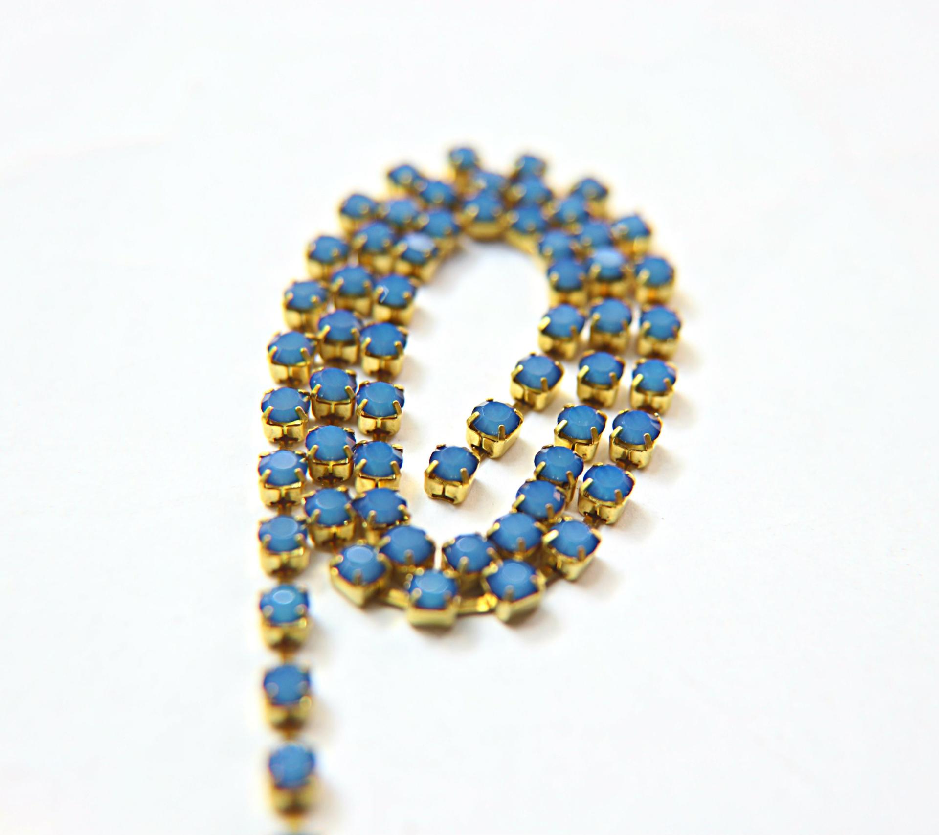 18ss Swarovski Rhinestone Chain in White Opal Star Shine 0.5/1/2/5 Meters Bridal Supplies, Jewelry, vintage findings, embroidery materials