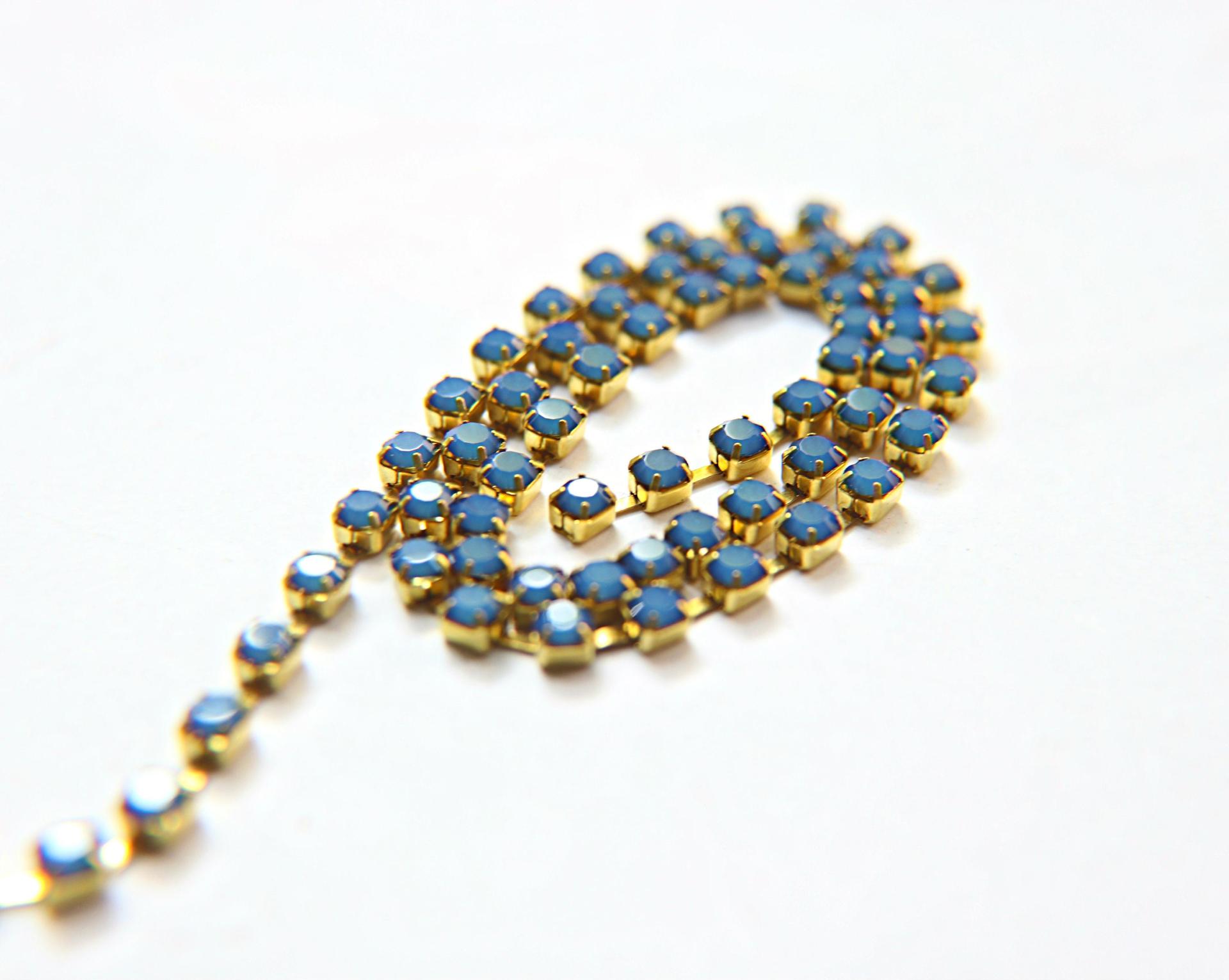 18ss Swarovski Rhinestone Chain in White Opal Star Shine 0.5/1/2/5 Meters Bridal Supplies, Jewelry, vintage findings, embroidery materials
