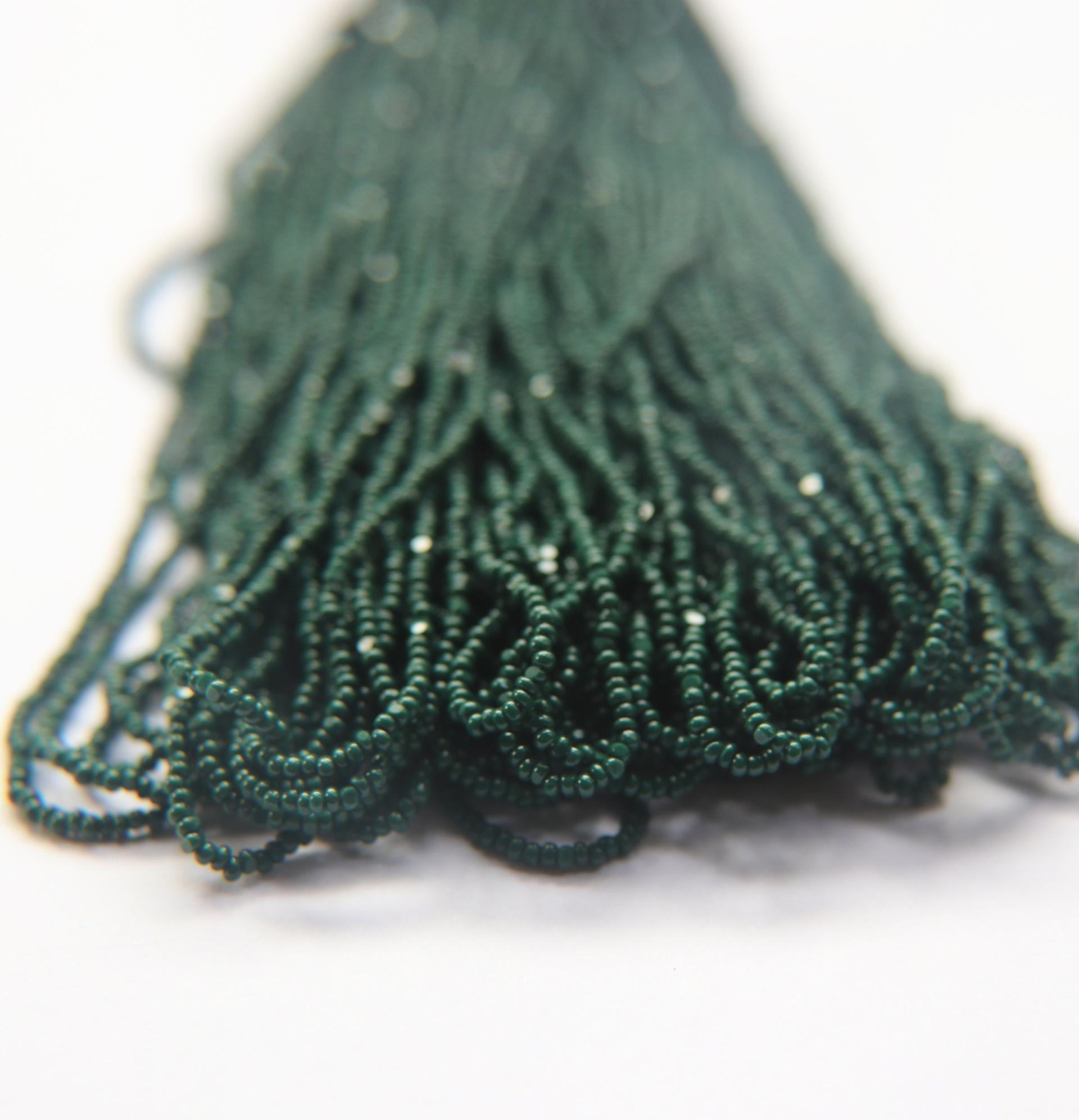 11/0 Hanks Charlotte Cut Beads 53270 Emerald Opaque 1/5/25/50/100 Hanks 2.0mm glass beads, jewelry supply, findings, craft supply vintage