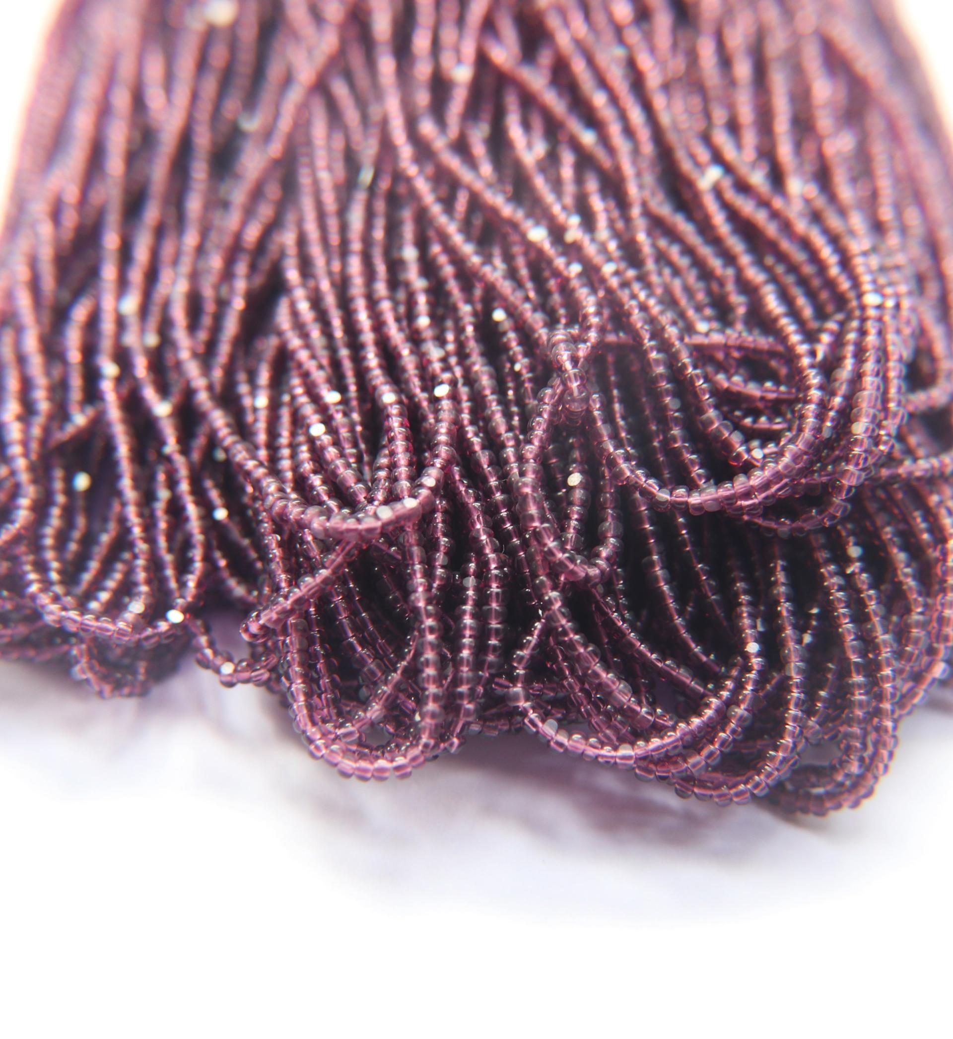 13/0 Hanks Charlotte True Cut Beads 20060 Transparent Amethyst 1/5/25/50/100 Hanks 1.6mm glass beads, jewelry supply, findings, craft supply