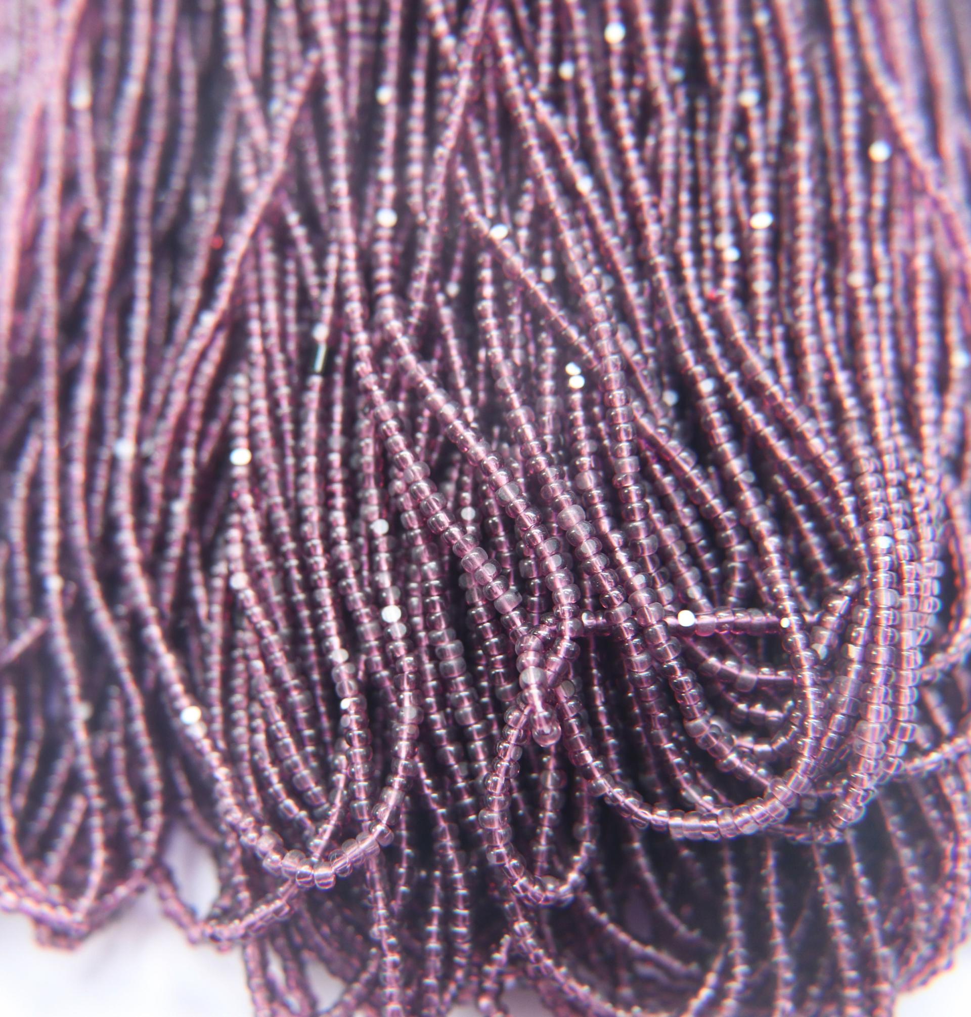 13/0 Hanks Charlotte True Cut Beads 20060 Transparent Amethyst 1/5/25/50/100 Hanks 1.6mm glass beads, jewelry supply, findings, craft supply