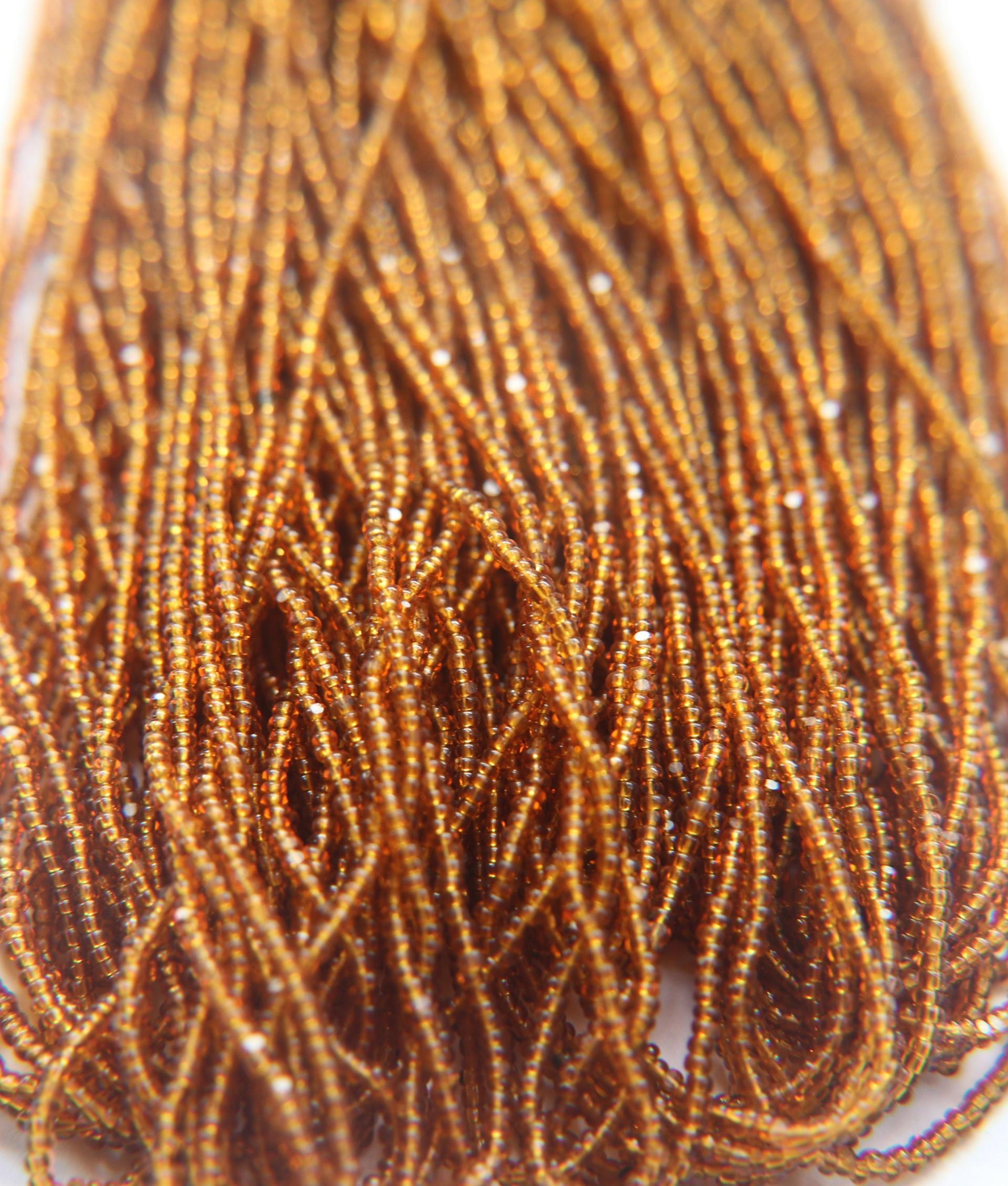 13/0 Charlotte Cut Beads Topaz Transparent 5/10/20/50/250/500 craft supplies, jewelry making, embroidery materials, vintage beads, rare