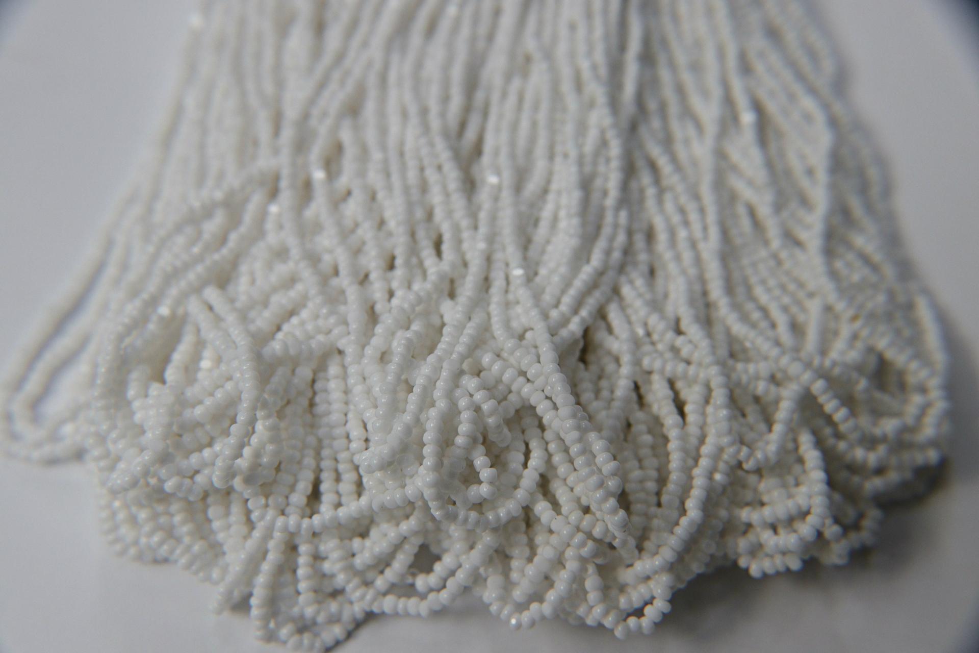 8/0 Charlotte Cut Beads Chalk White Opaque 10/20/50/250/500 Grams glass beads, jewelry supply, vintage findings, craft supply, rare white