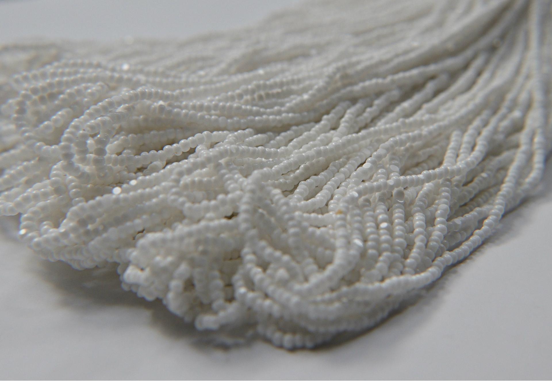 8/0 Charlotte Cut Beads Chalk White Opaque 10/20/50/250/500 Grams glass beads, jewelry supply, vintage findings, craft supply, rare white