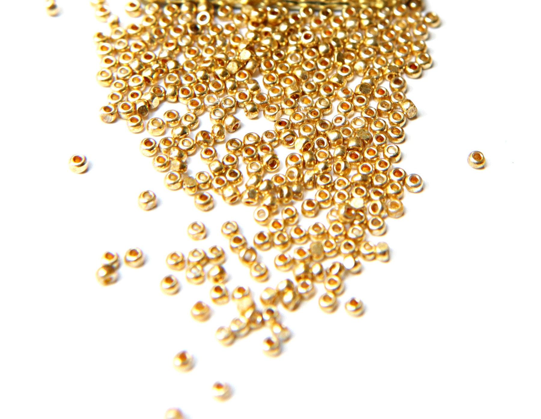 6/0, 8/0 Charlotte Cut Beads Metallic Gold 10/20/50/250/500 Grams glass beads, jewelry supply, vintage findings, craft supply, rare material