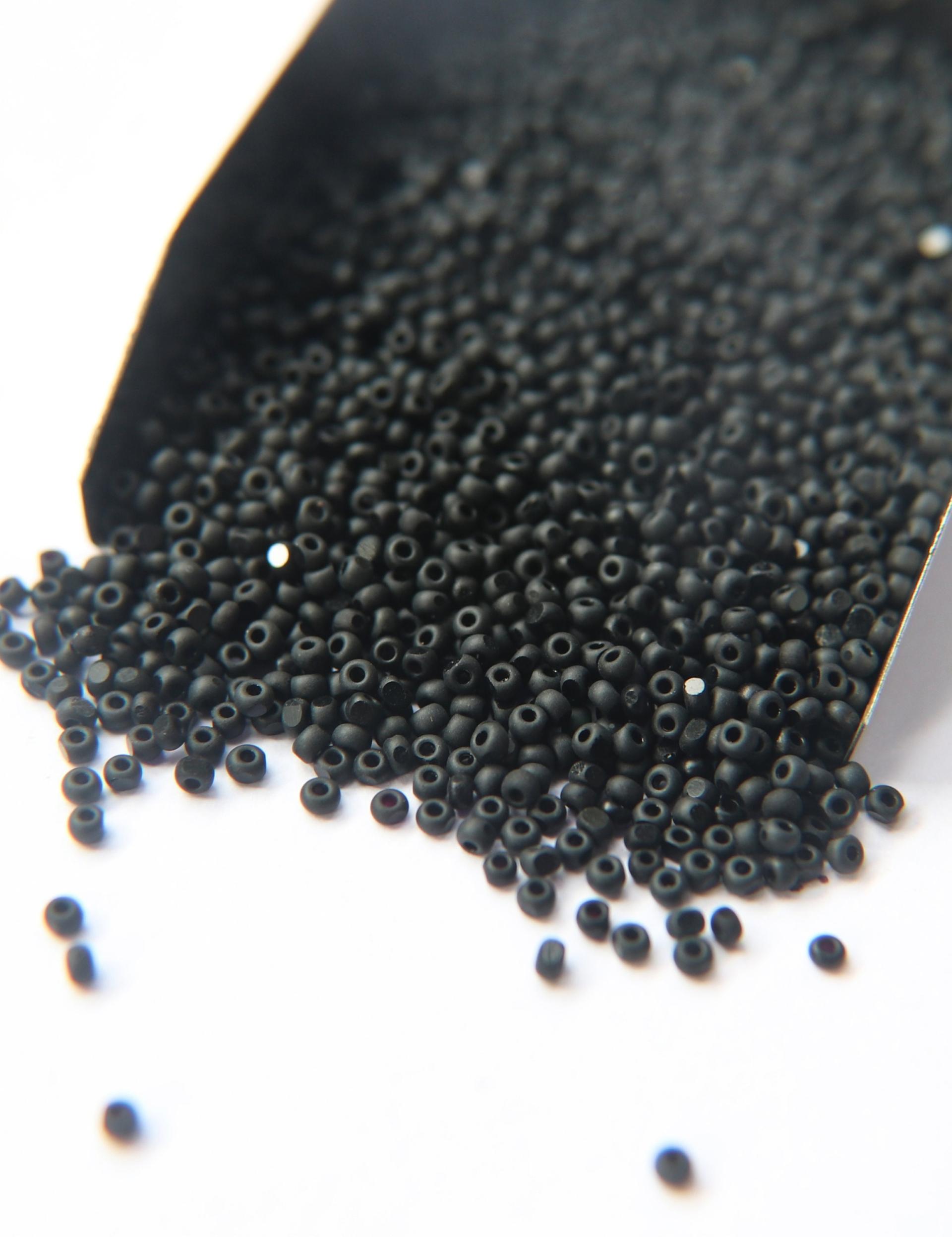 11/0 Charlotte true Cut Beads Matt Black 10/20/50/250/500 Grams (10 Grams 1300 Pieces)