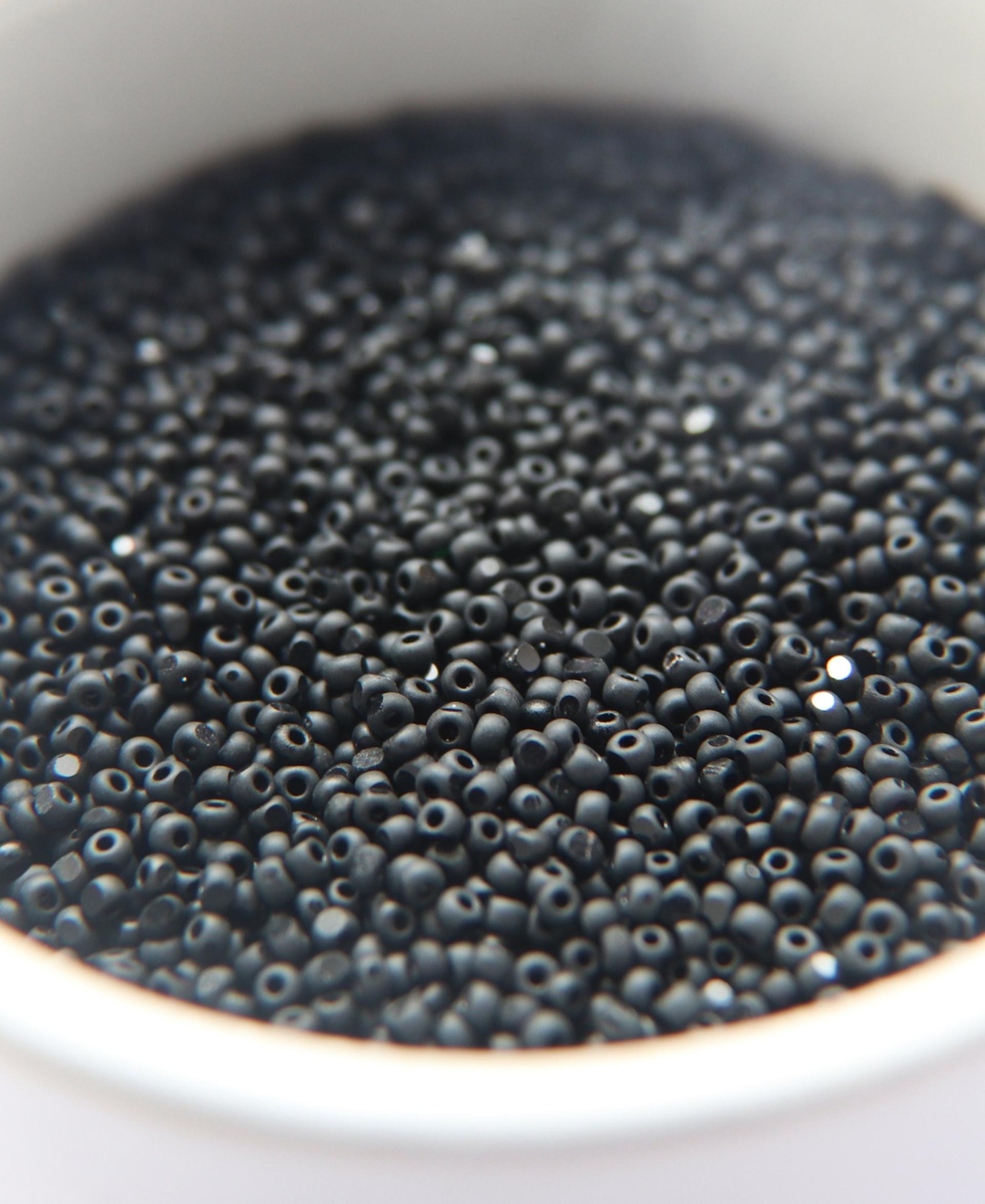 11/0 Charlotte true Cut Beads Matt Black 10/20/50/250/500 Grams (10 Grams 1300 Pieces)