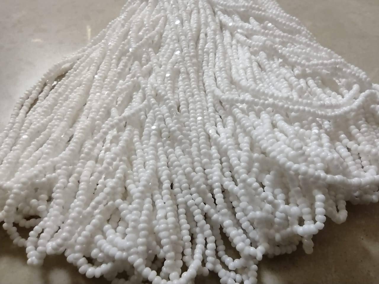 11/0 Charlotte Cut Beads Chalk White Opaque 10/20/50/250/500 Grams embroidery materials, jewelry making, vintage beads