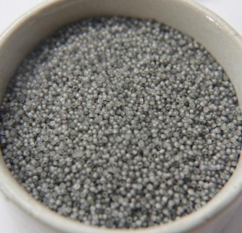 13/0 Seed Beads Crystal Frosted Gunmetal 1.6 MM 20/50/100/200/500 Grams glass beads, jewelry supply, vintage findings, craft supply