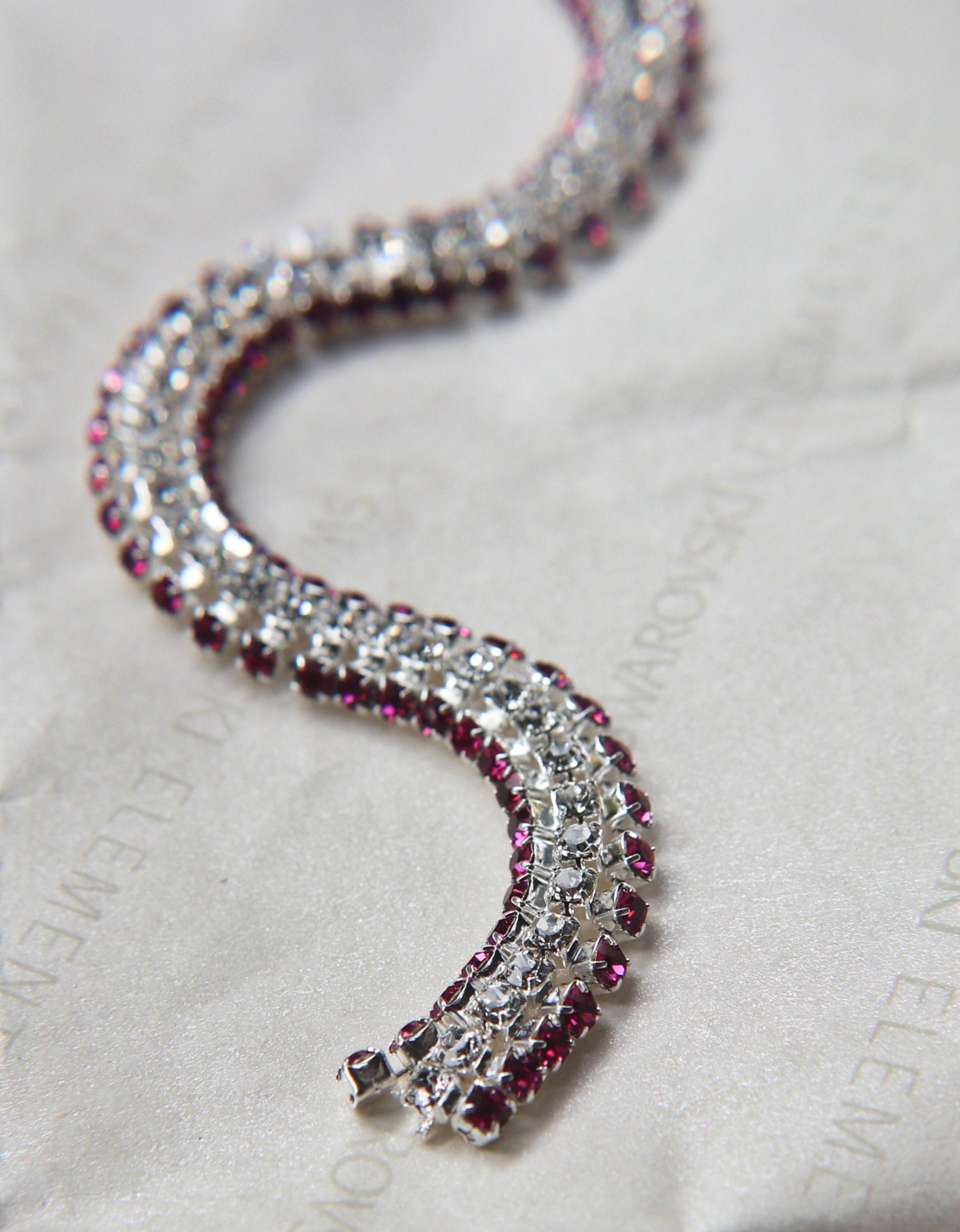 Swarovski Serpentine chain Rhinestone dome lace in Silver Plating 8mm thick for embellishments/Jewellery/couture jacket shoes embellishment