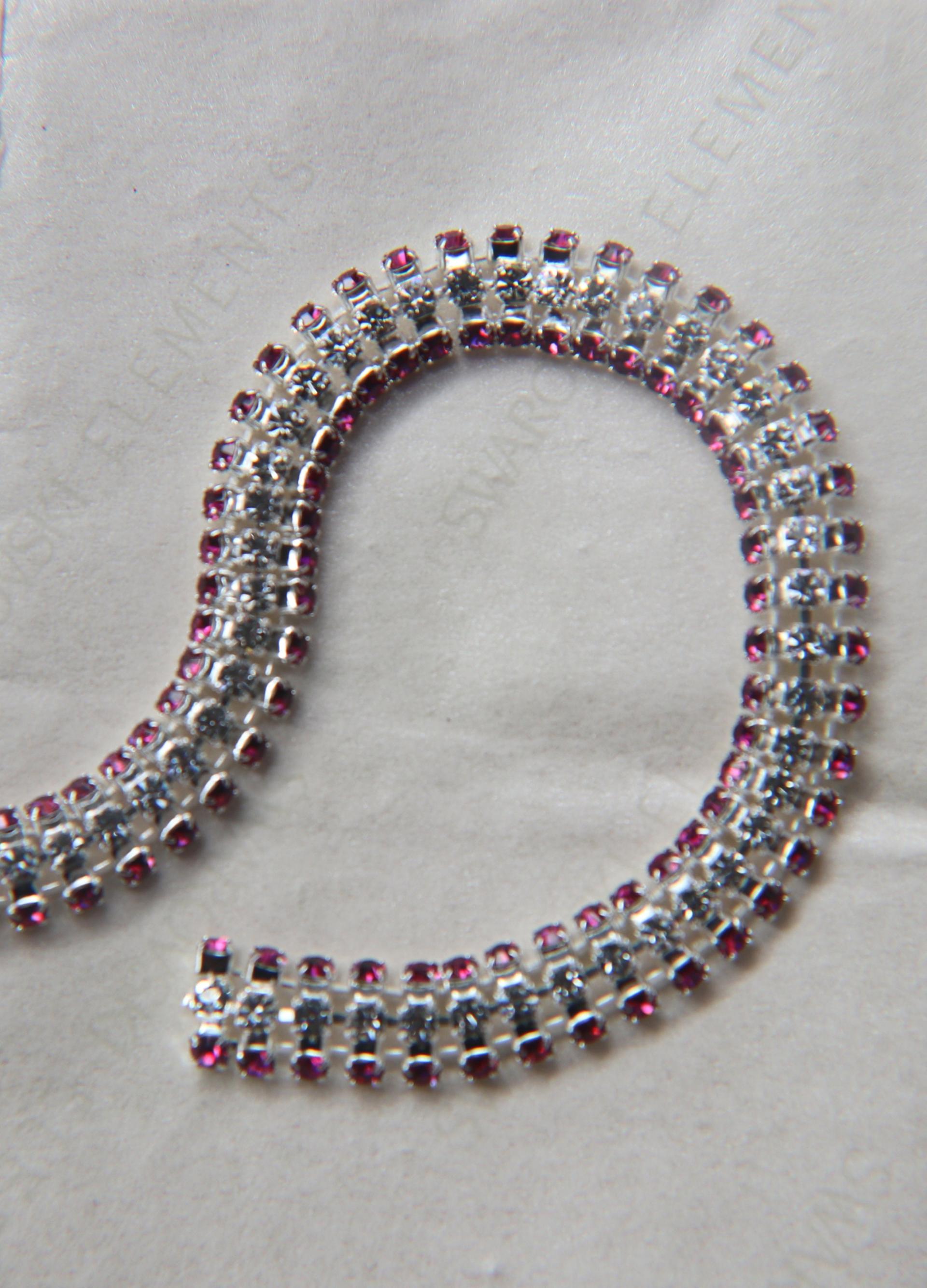 Swarovski Serpentine chain Rhinestone dome lace in Silver Plating 8mm thick for embellishments/Jewellery/couture jacket shoes embellishment