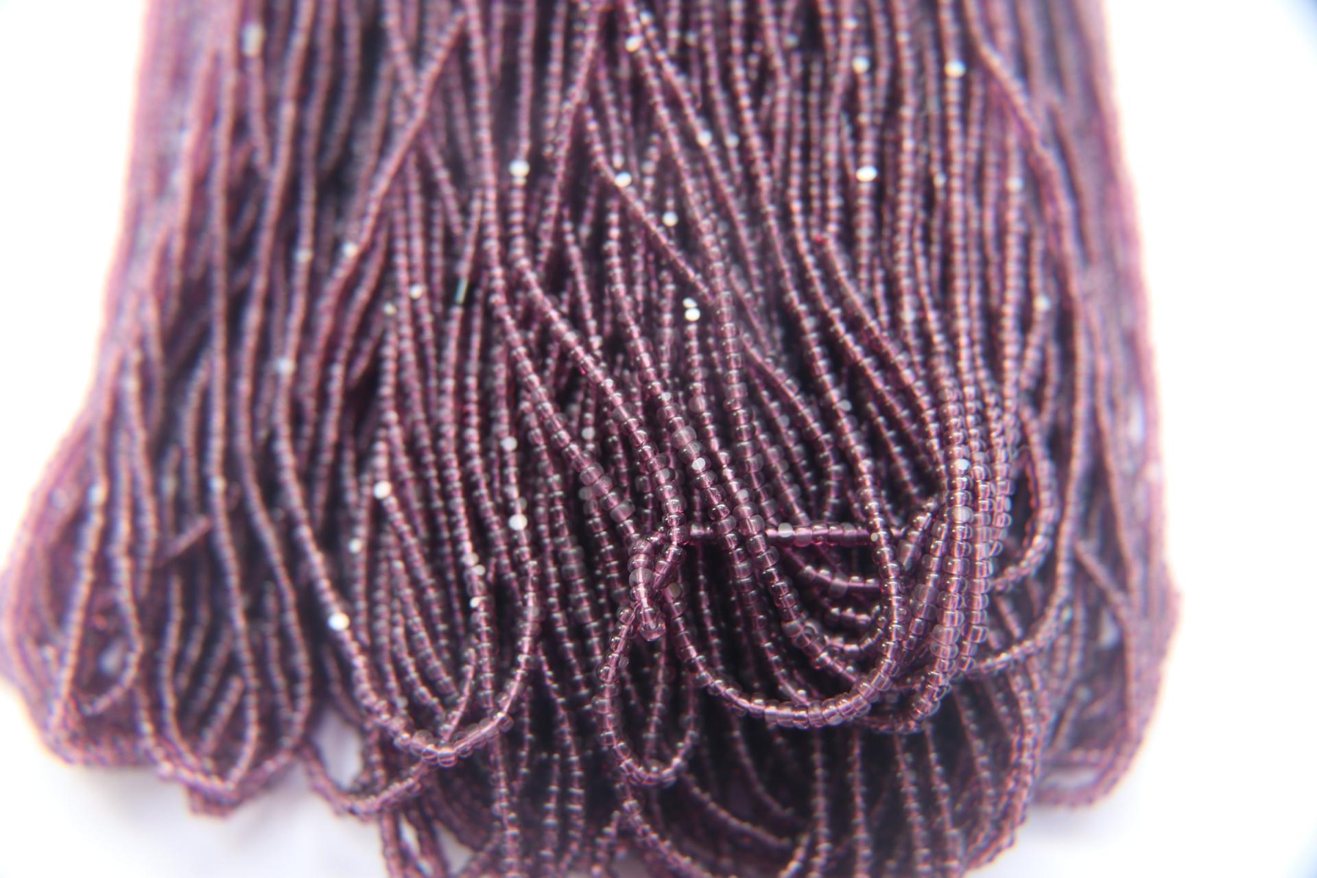 13/0 Hanks Charlotte True Cut Beads 20060 Transparent Amethyst 1/5/25/50/100 Hanks 1.6mm glass beads, jewelry supply, findings, craft supply