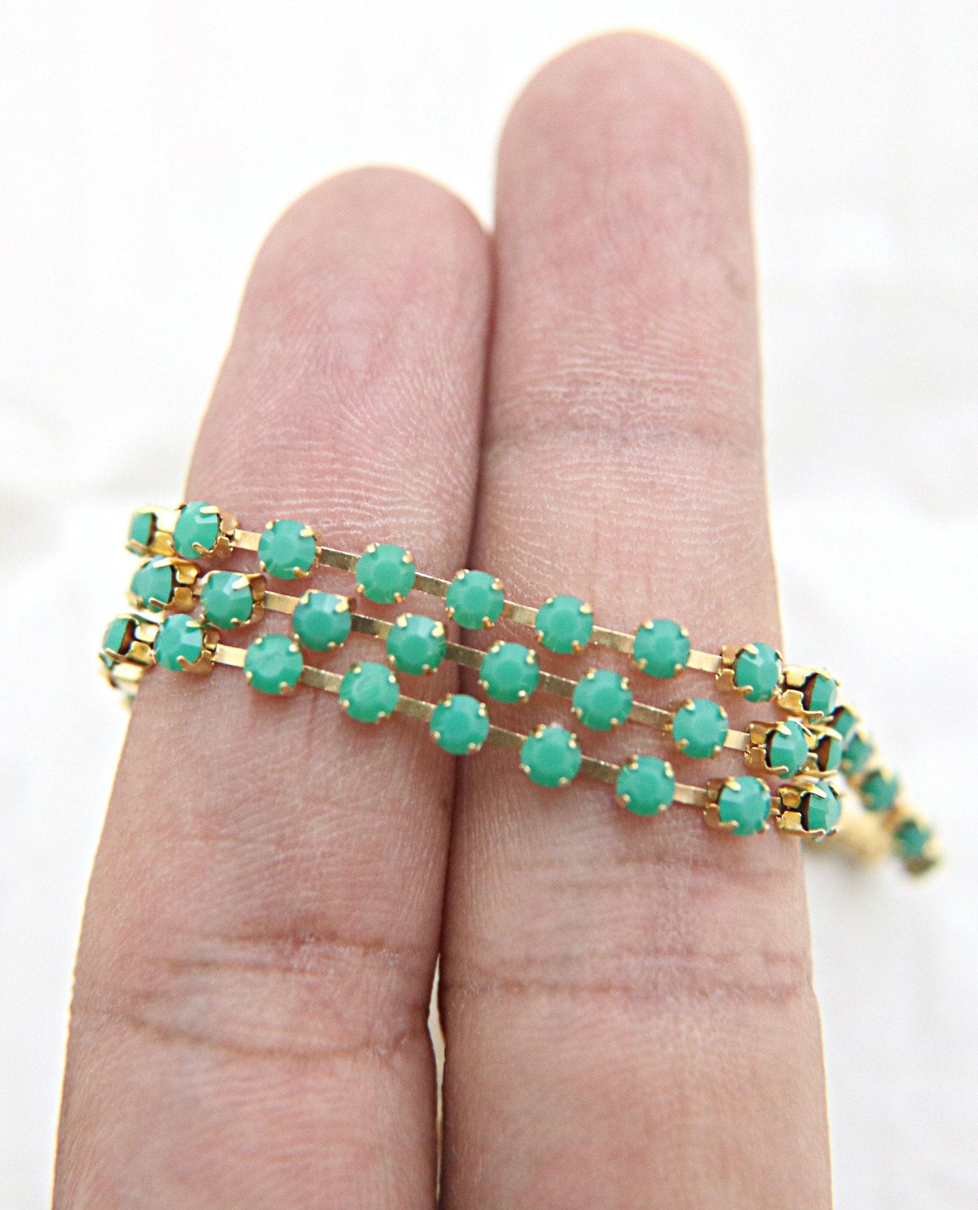 12 SS Swarovski Vintage Rhinestone Chain in Green Alabaster 3mm 0.5/1/2/5 Meters Wedding Bridal Supplies|Jewelry Making|Decoration, strass