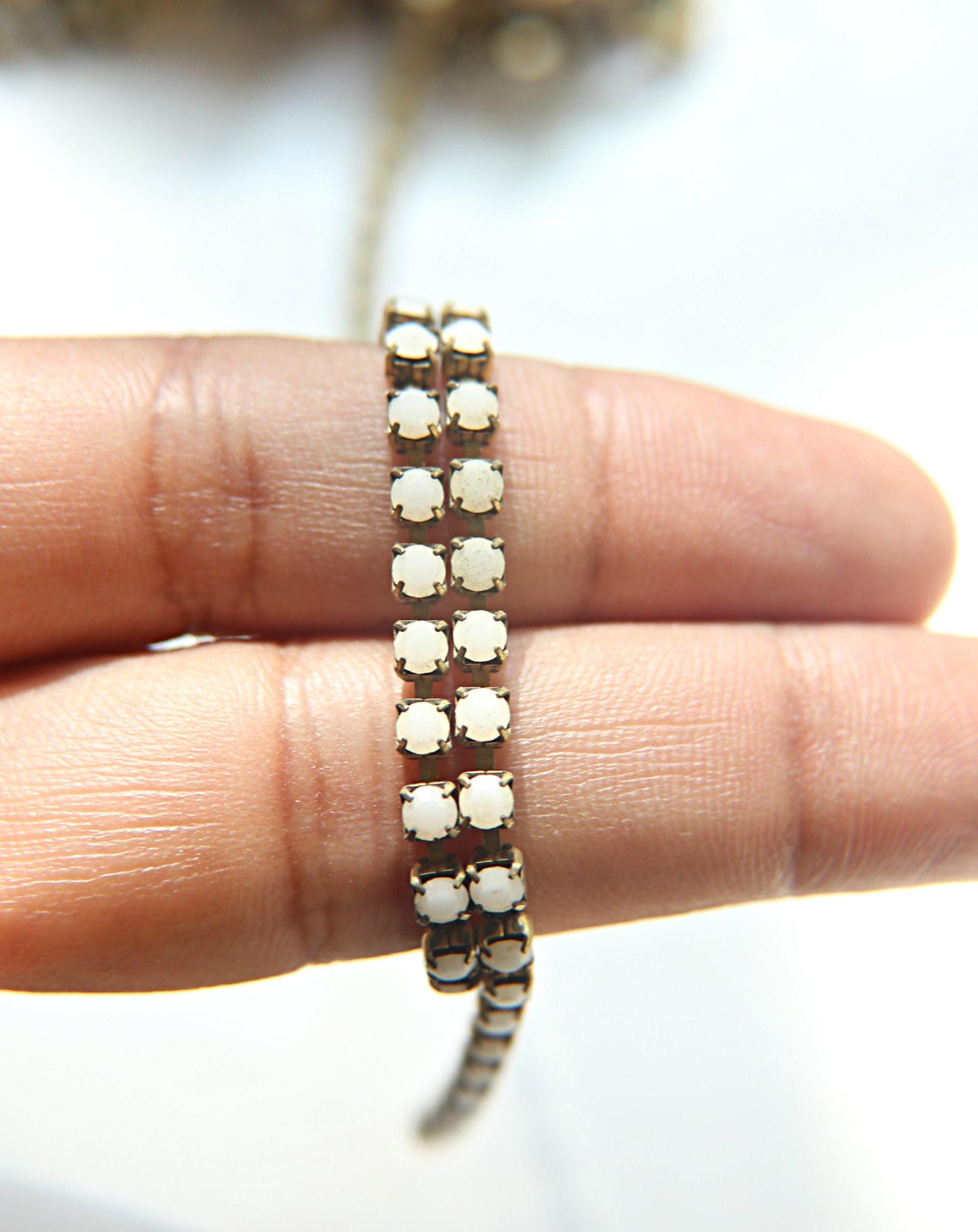 12SS Swarovski Vintage Rhinestone Chain White Alabaster (281) 3mm 0.5/1/2/5 Meters wedding decorations, strass chains