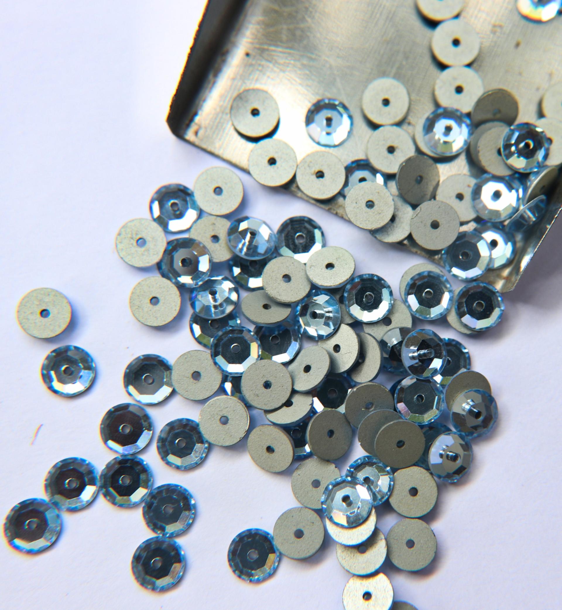 Swarovski Light Sapphire 6MM Lochrose SEW ON STONES 3128 24/72/144/720 Pieces, embroidery materials, couture materials, wedding decoration
