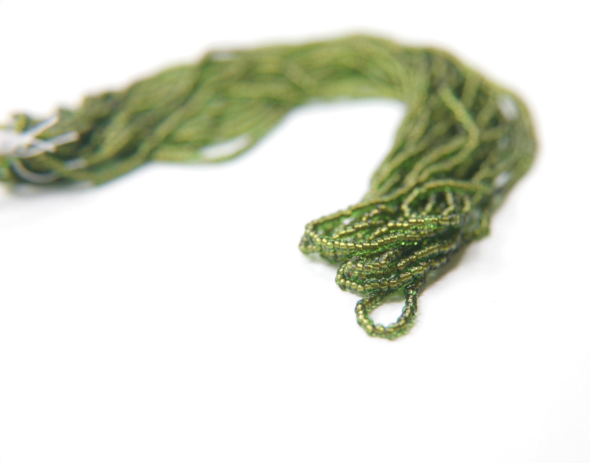 11/0 Czech Seed Bead Peridot Transparent Copper Lined 1/5/25/50/100 Full hanks Preciosa Ornella loose beads, embroidery materials