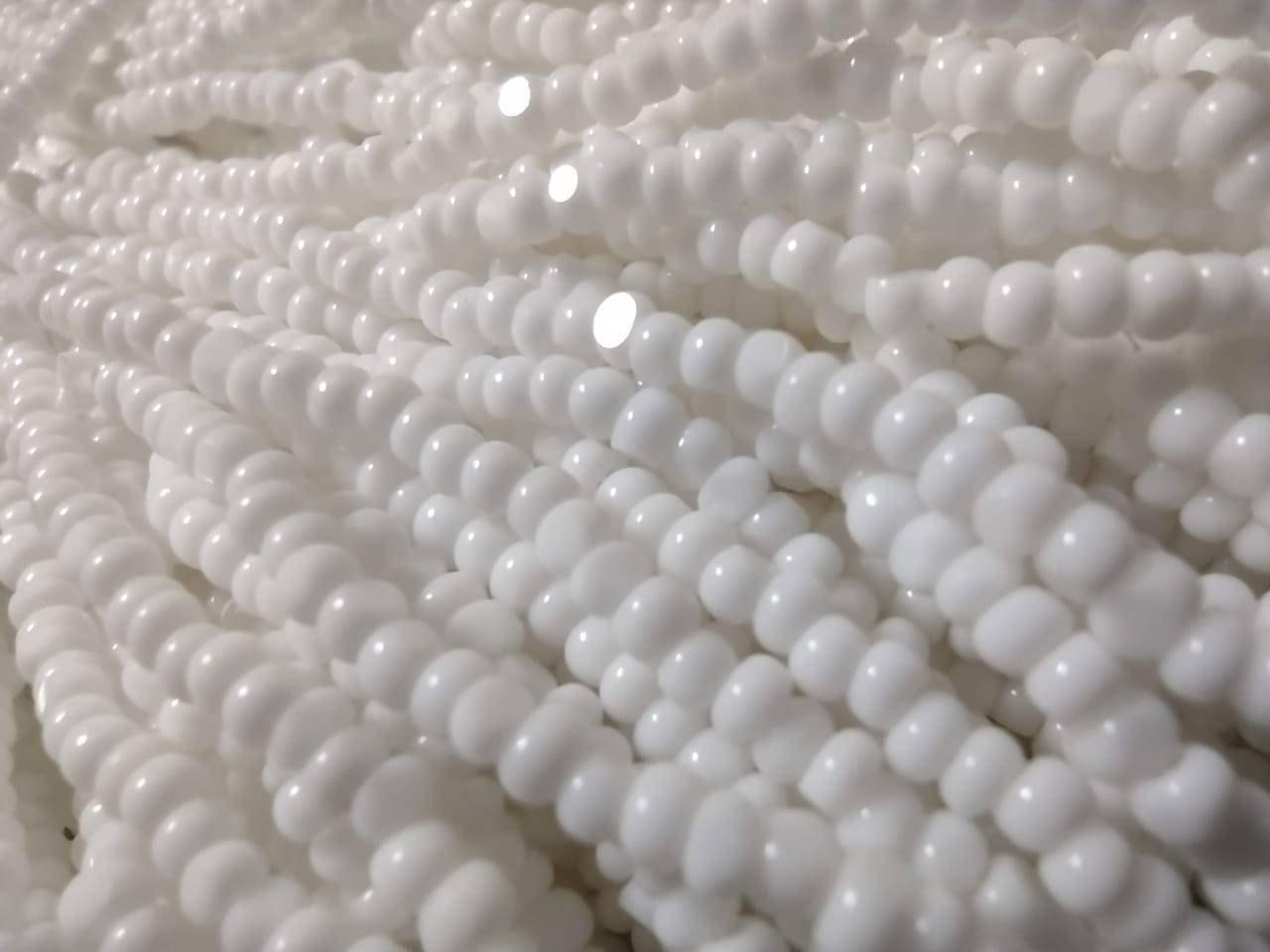 11/0 Charlotte Cut Beads Chalk White Opaque 10/20/50/250/500 Grams embroidery materials, jewelry making, vintage beads