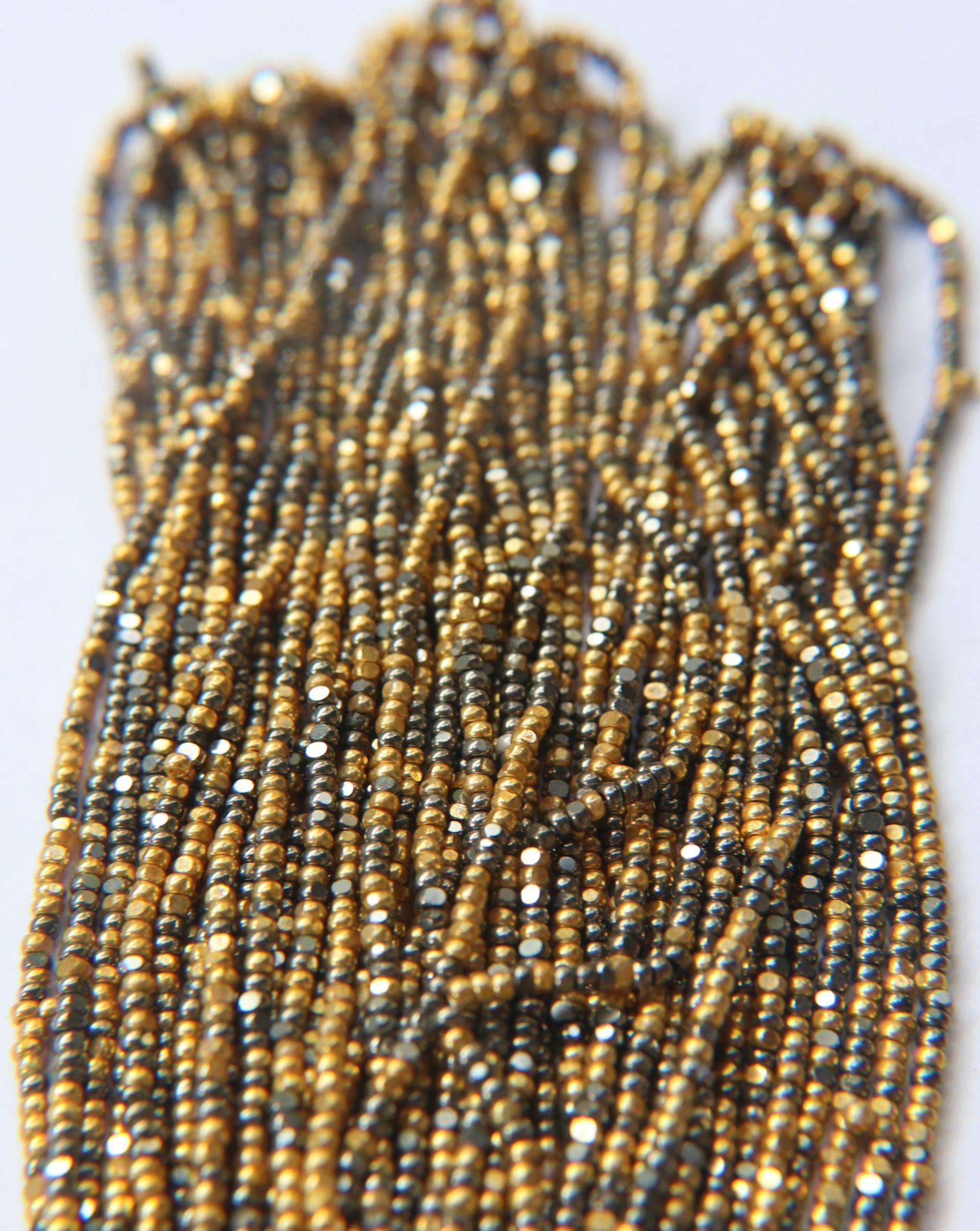 11/0 Hanks Charlotte Cut Beads Metallic Gold Patina 1/5/25/50/100 Hanks 2.0mm jewellery rare glass beads, jewelry supply, findings, craft
