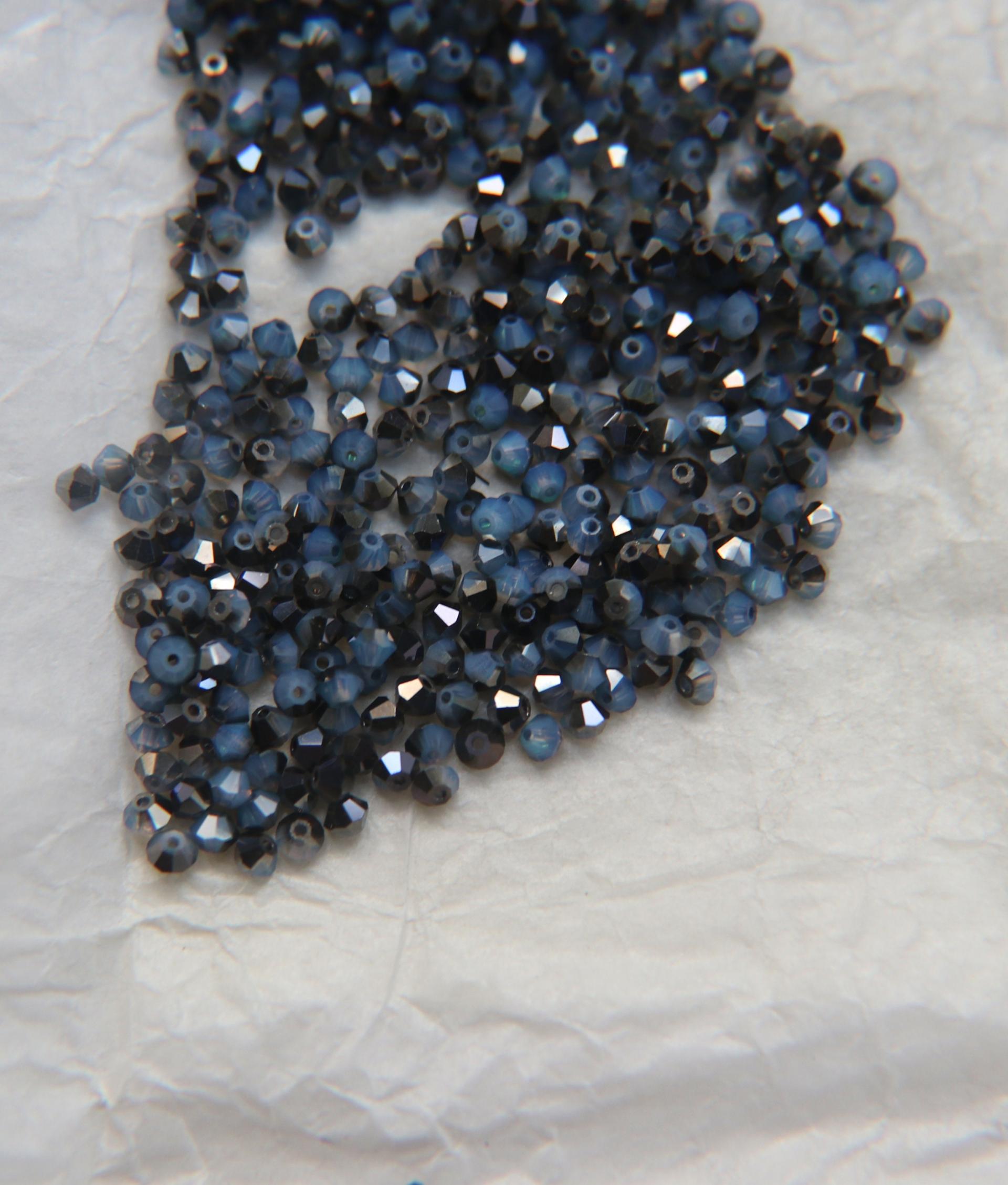 3mm White Opal Sky Blue Swarovski Bicone Cuts 36/72/144/432/720 Pieces Jewelry findings, embroidery materials, jewelry making, rare beads