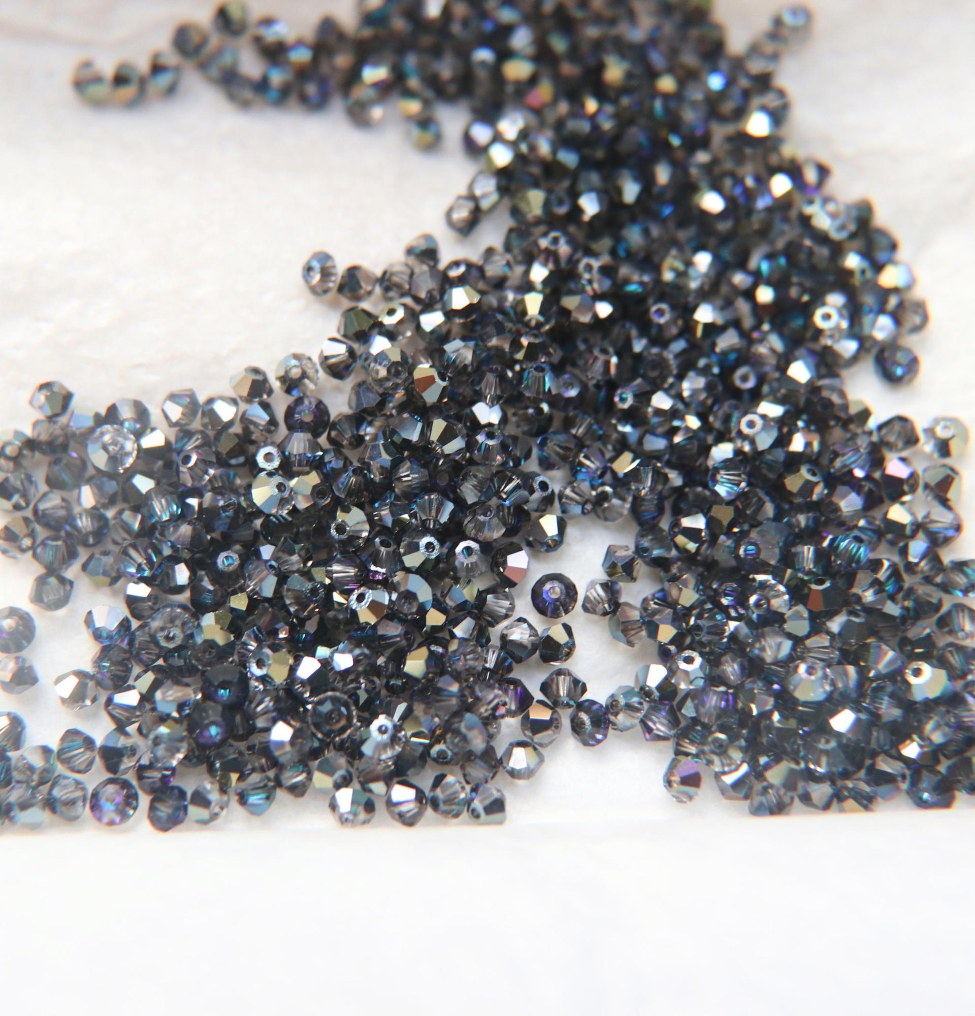3mm Crystal Heliotrope Swarovski Bicone Cuts 36/72/144/432/720 Pieces Jewelry findings, embroidery materials, jewelry making, rare beads