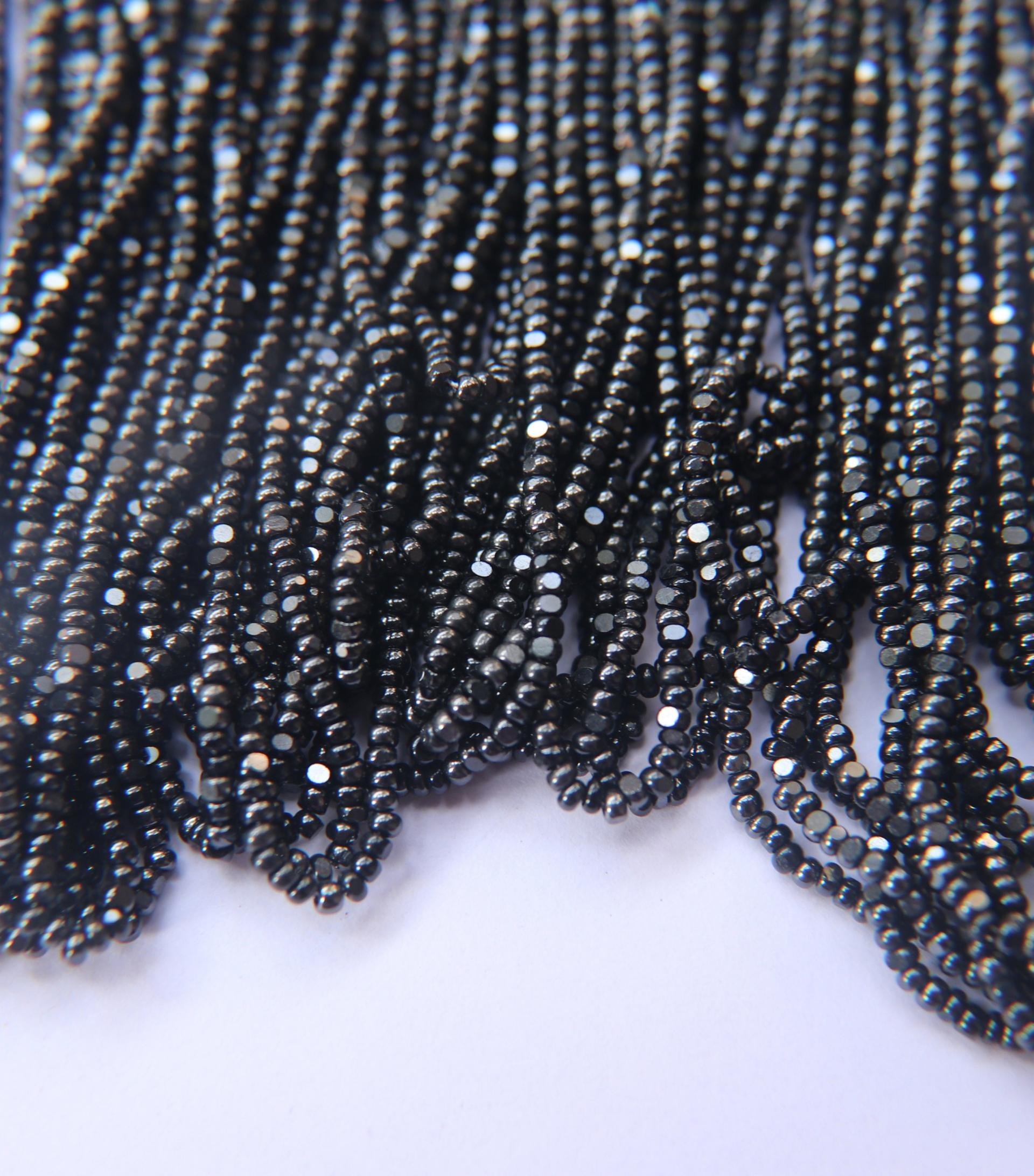 11/0 Hanks Charlotte Cut Beads Jet Hematite Metallic 1/5/25/50/100 Hanks 2.0mm glass beads, jewelry supply, findings, craft supply, vintage