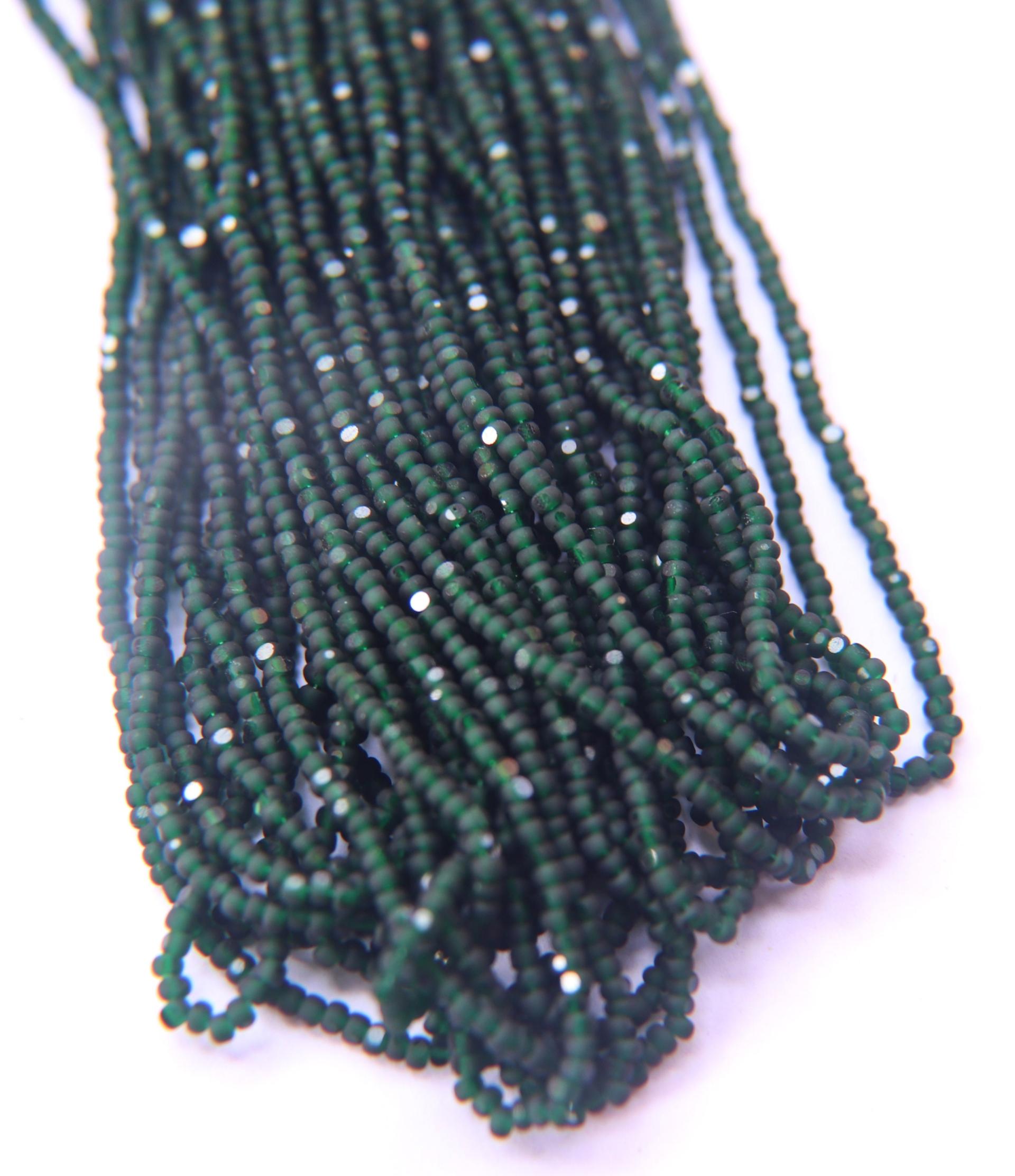 11/0 Charlotte true Cuts Beads Matt Deep Green Transparent 10/20/50/250/500 (10Grams 1300 Pieces)
