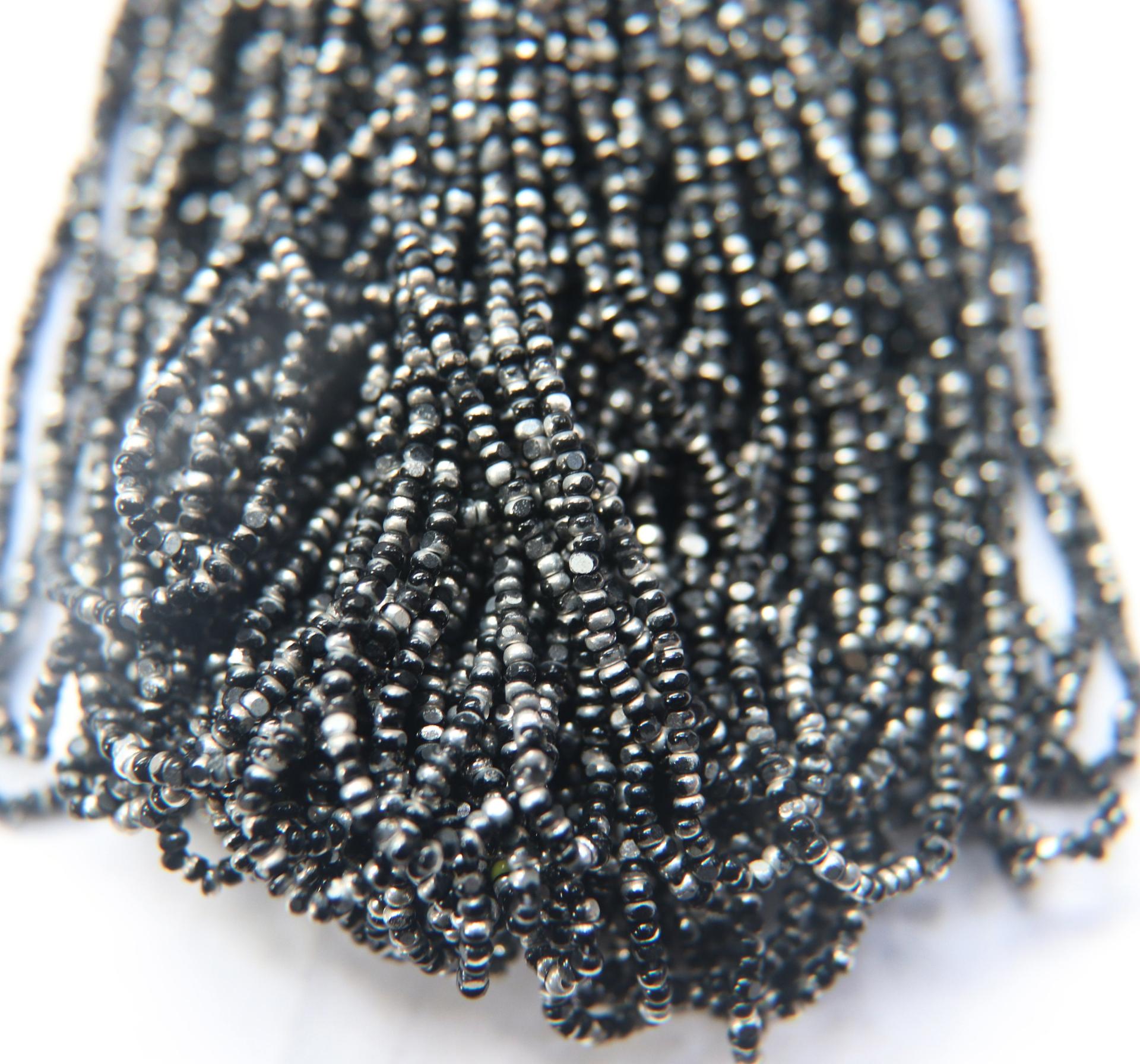 11/0 Hanks Charlotte Cut Beads Patina Black Silver 1/5/25/50/100 Hanks 2.0mm PREMIUM SEED beads, jewelry supply, findings