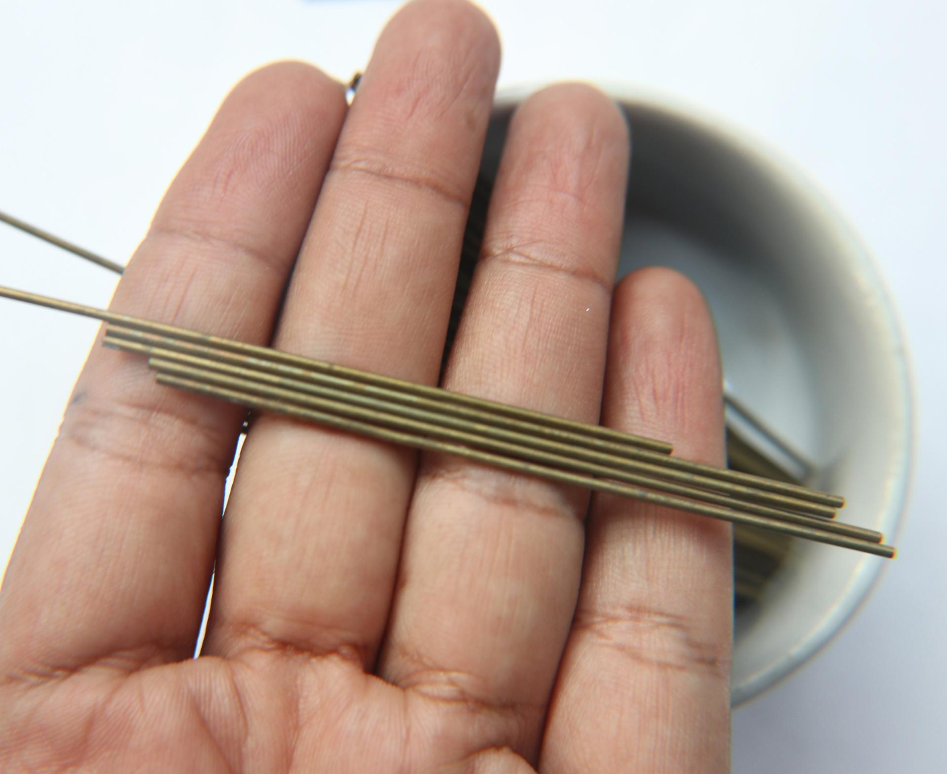 Fine 1.3 MM Seamless Brass Tubes 5/10/20/30/40/60/80 MM Length rare findings, brass tubes, jewelry making, craft supplies, decoration