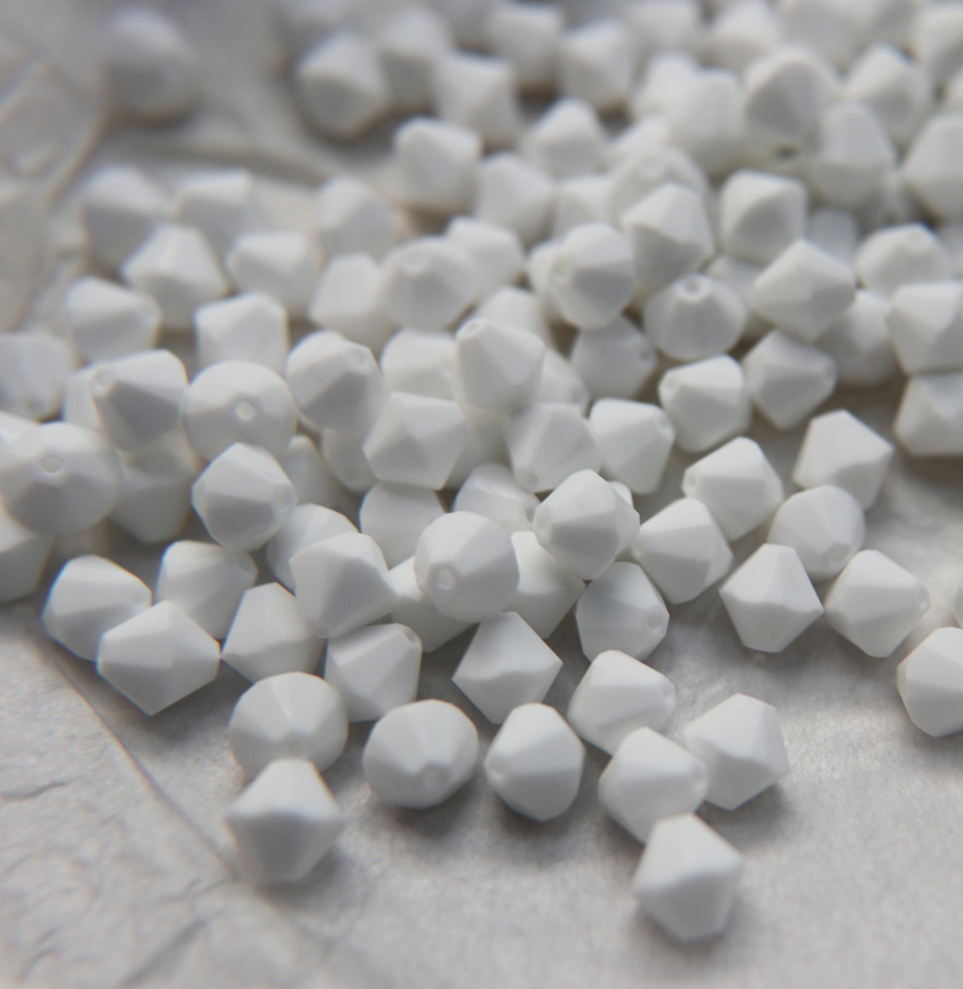 8 MM Rare MATT Chalk White Swarovski Bicone 16 Cuts 6/24/72/144 Pieces (395) PREMIUM Materials, rare jewelry findings craft supply