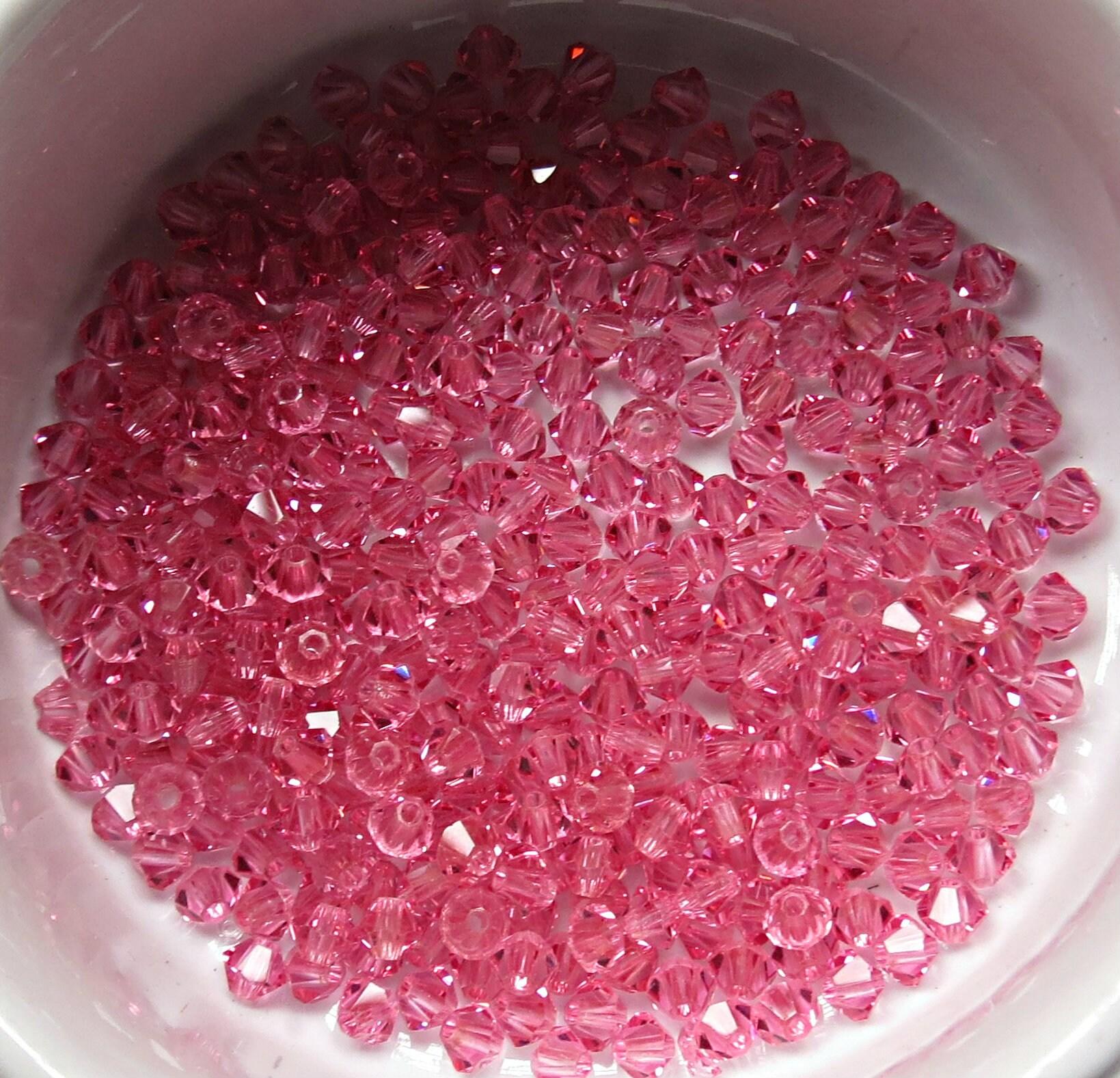 4mm Rose Swarovski Bicone Beads 36/72/144/432/720 Pieces, jewelry making supplies, wedding decorations, embroidery materials, vintage beads