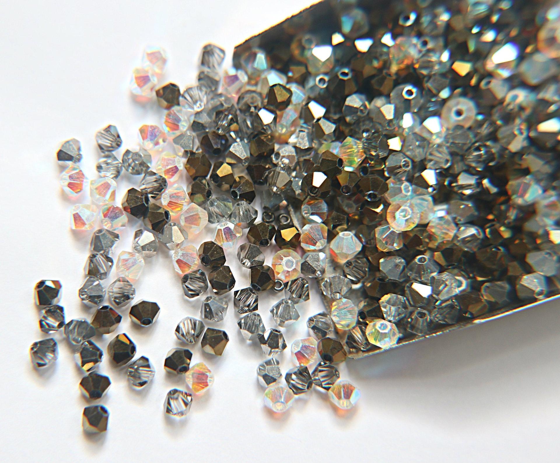 3/4 mm Gilty Pleasure Designer Mixes Swarovski Bicone beads 36/72/144/432/720 Pieces loose beads, mix beads, embroidery materials, craft