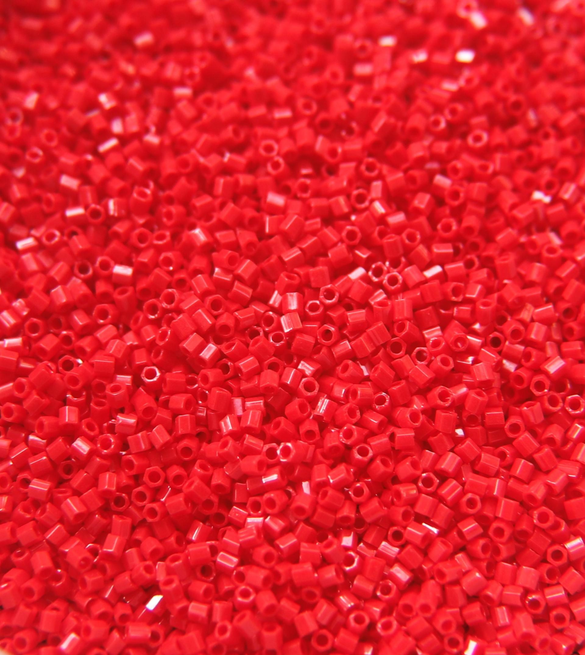 15/0 MIYUKI Hex Red Opaque Japanese Beads 10/20/50/100 Grams embroidery materials Jewelry making beads, vintage beads, premium materials