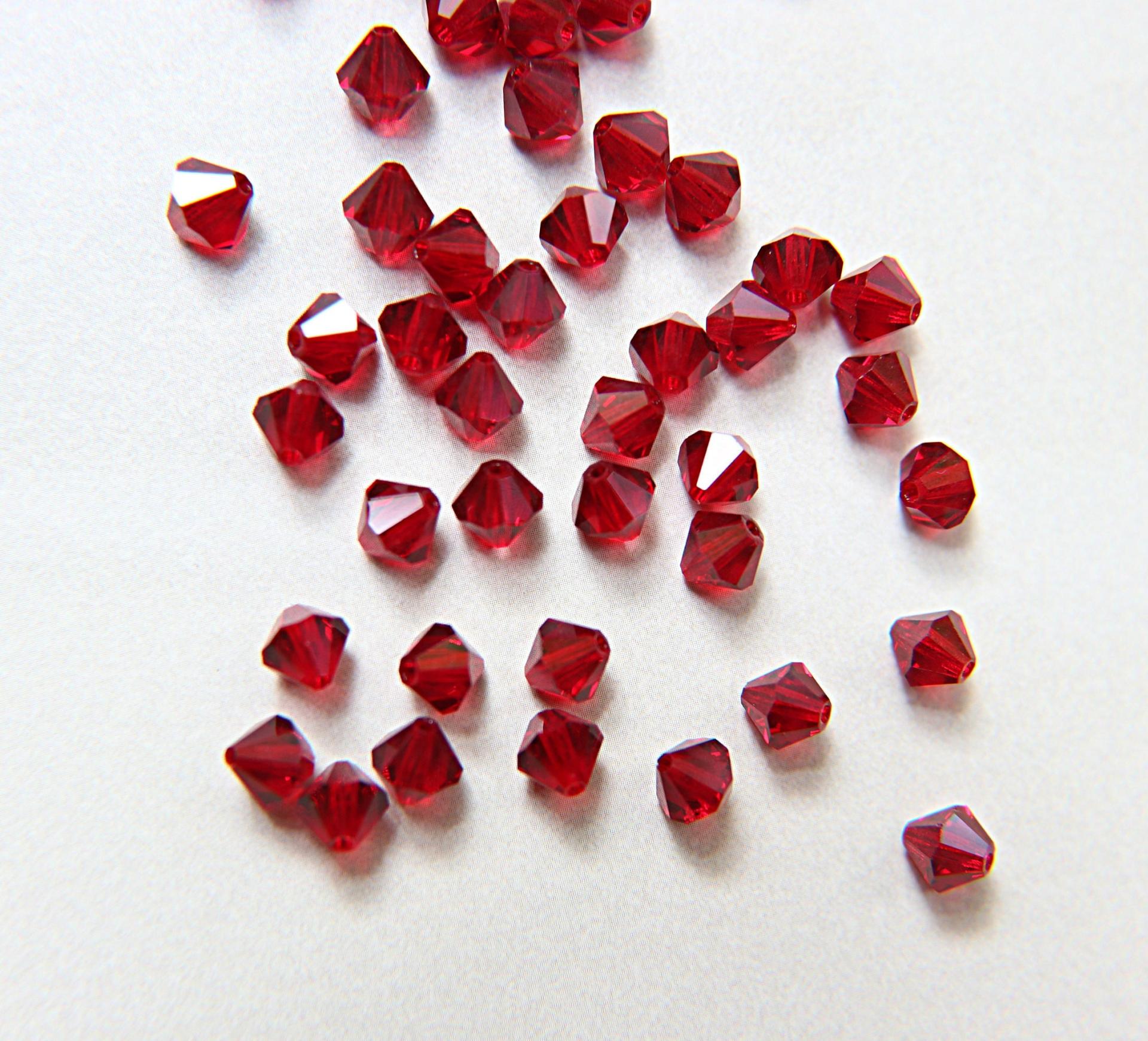 6 mm Siam Preciosa Bicones 12/36/72/144/288 Pieces Jewelry making beads Made in Czech Republic