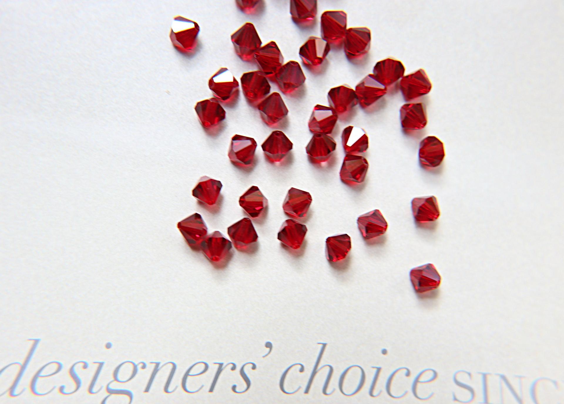 6 mm Siam Preciosa Bicones 12/36/72/144/288 Pieces Jewelry making beads Made in Czech Republic