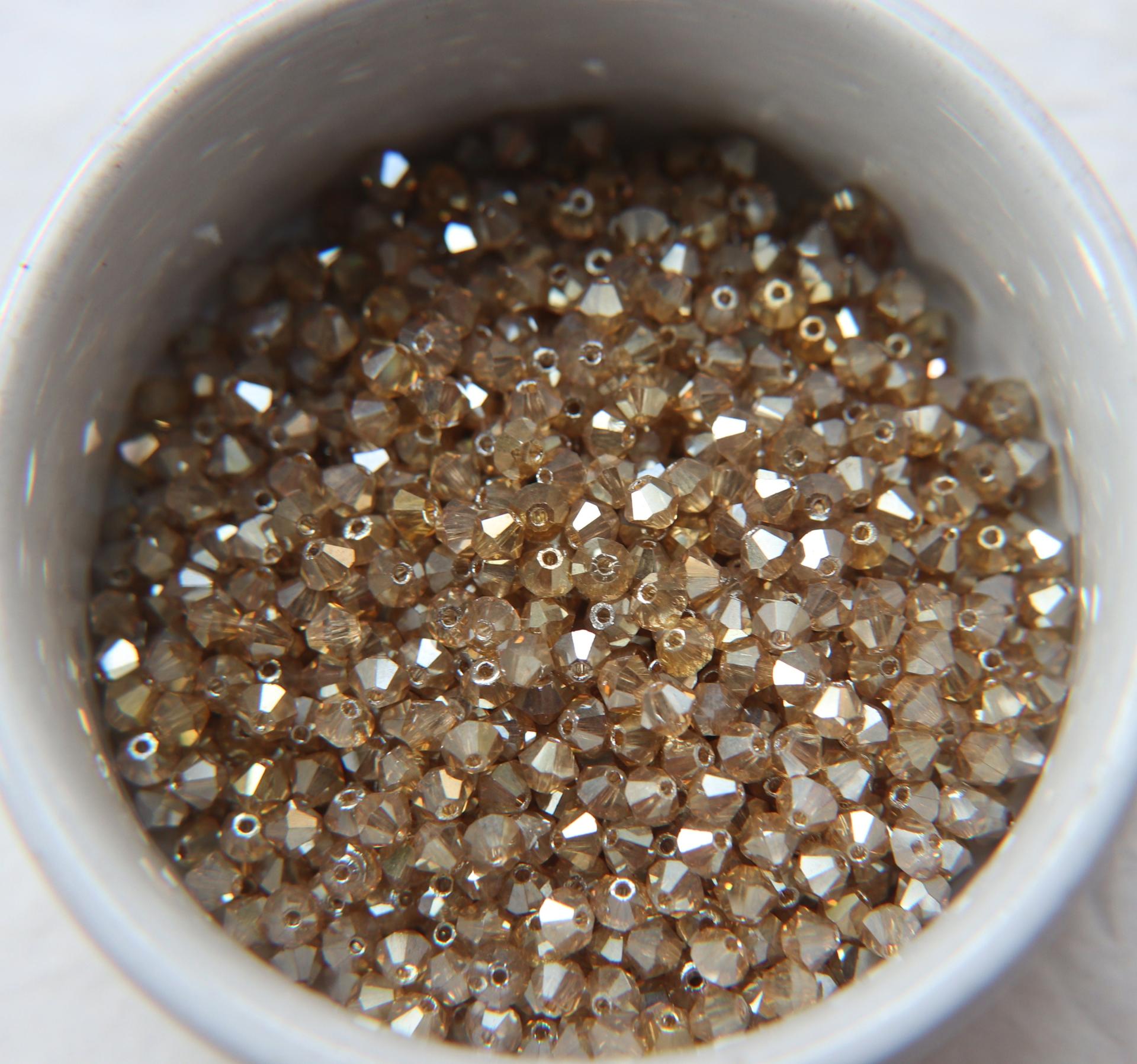 4mm Swarovski Crystal Golden Honey Bicones Beads 36/72/144/432/720 Pieces PREMIUM MATERIALS,embroidery materials, jewelry supplies