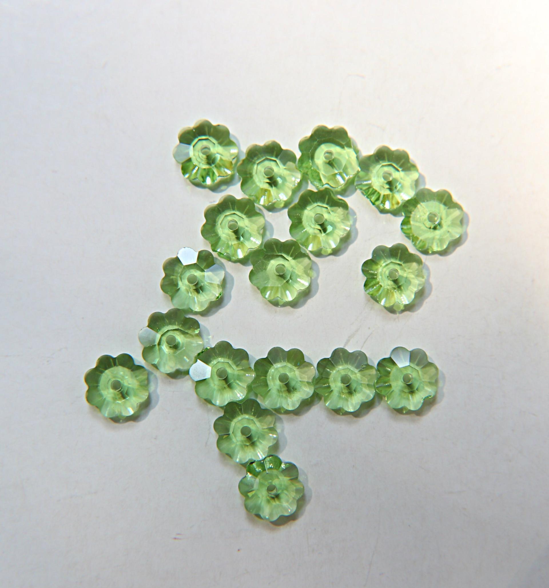 8mm Swarovski Margarita Sew-on Stone (3700) Peridot Hole through the center, used as beads and as rhinestonesp Unfoiled 2/4/24/72/144 Pieces
