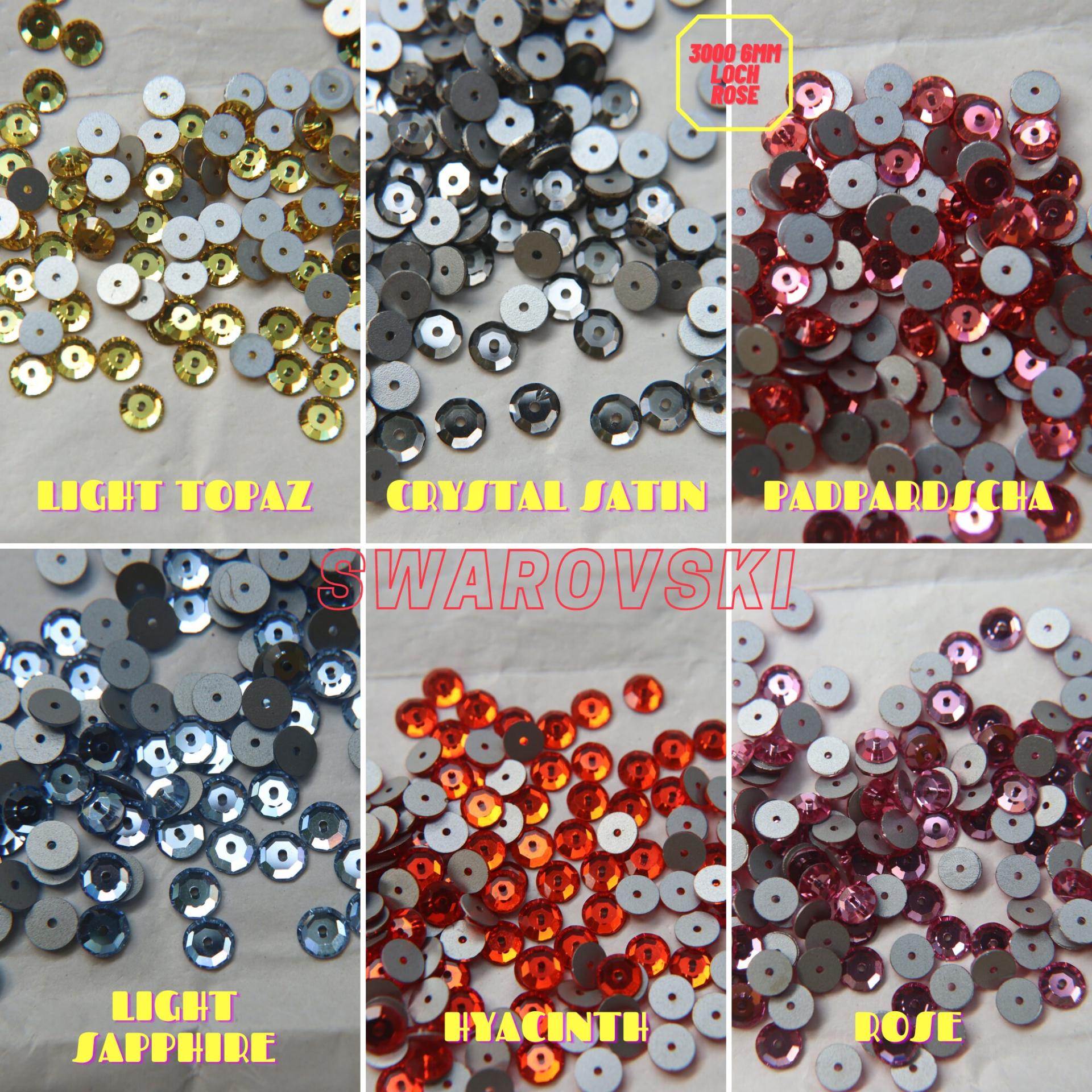 Swarovski Crystal 6MM 3000 Vintage Lochrose SEW ON STONES 12/24/36/72/144 pieces premium findings beads, sewing stones, gemstone beads