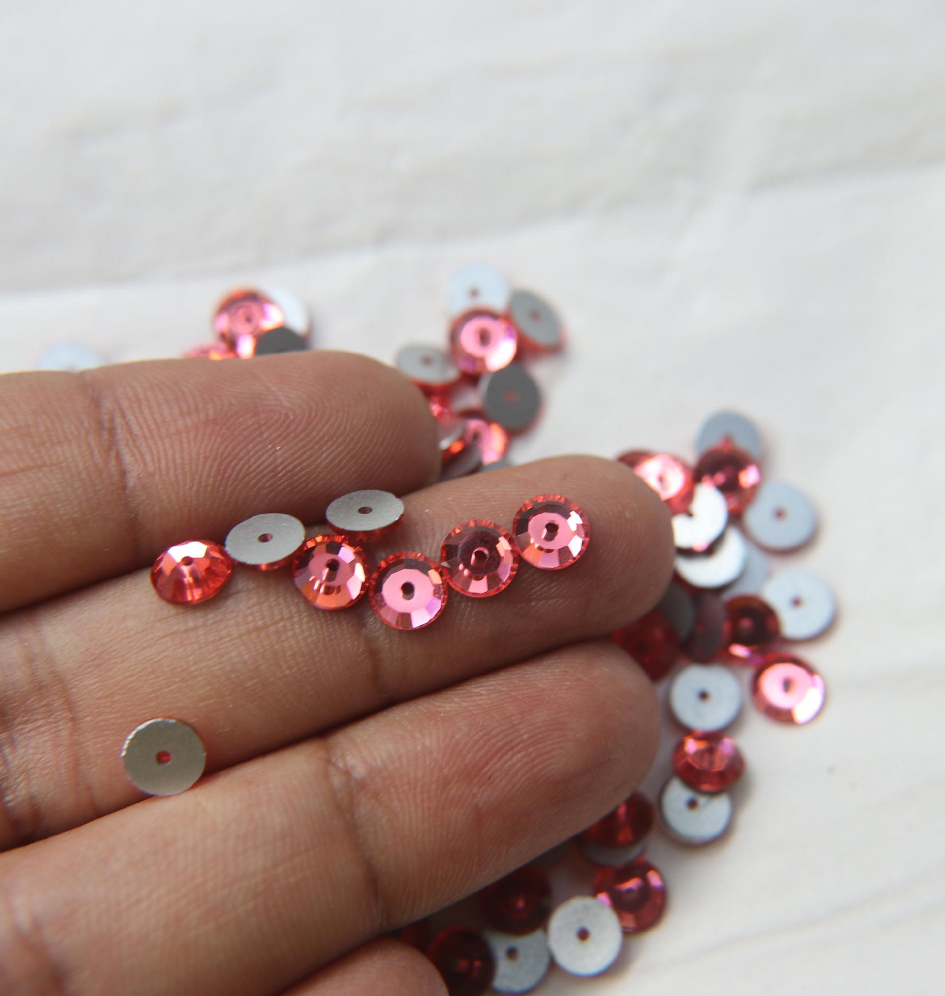 Swarovski Crystal 6MM 3000 Vintage Lochrose SEW ON STONES 12/24/36/72/144 pieces premium findings beads, sewing stones, gemstone beads