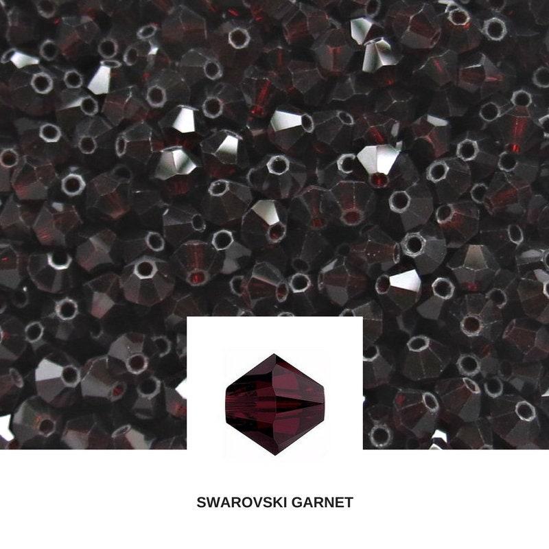 6mm Garnet Swarovski Bicone beads Cuts 12/36/72/144/288 Pieces (241) jewelry making