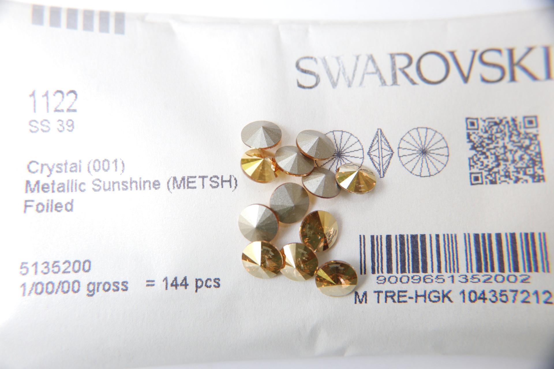 8 mm Swarovski 1122 Rivoli Crystal Foiled in 13 Colours 6/12/72/144 Pieces (39 ss) jewelry findings, PREMIUM MATERIALS