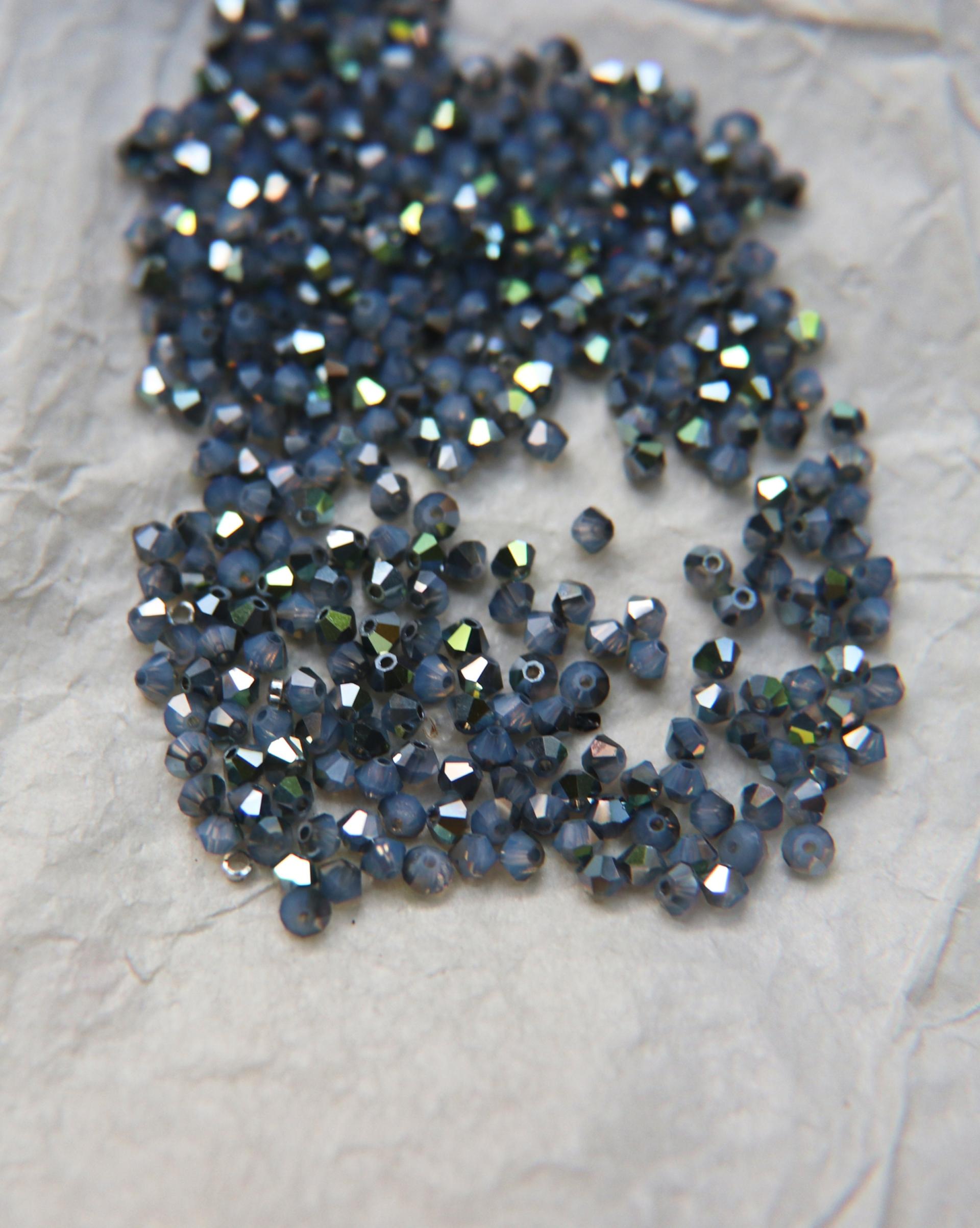 3mm White Opal Star Shine Swarovski Bicone Cuts 36/72/144/432/720 Pieces Jewelry findings, embroidery materials, jewelry, craft supplies