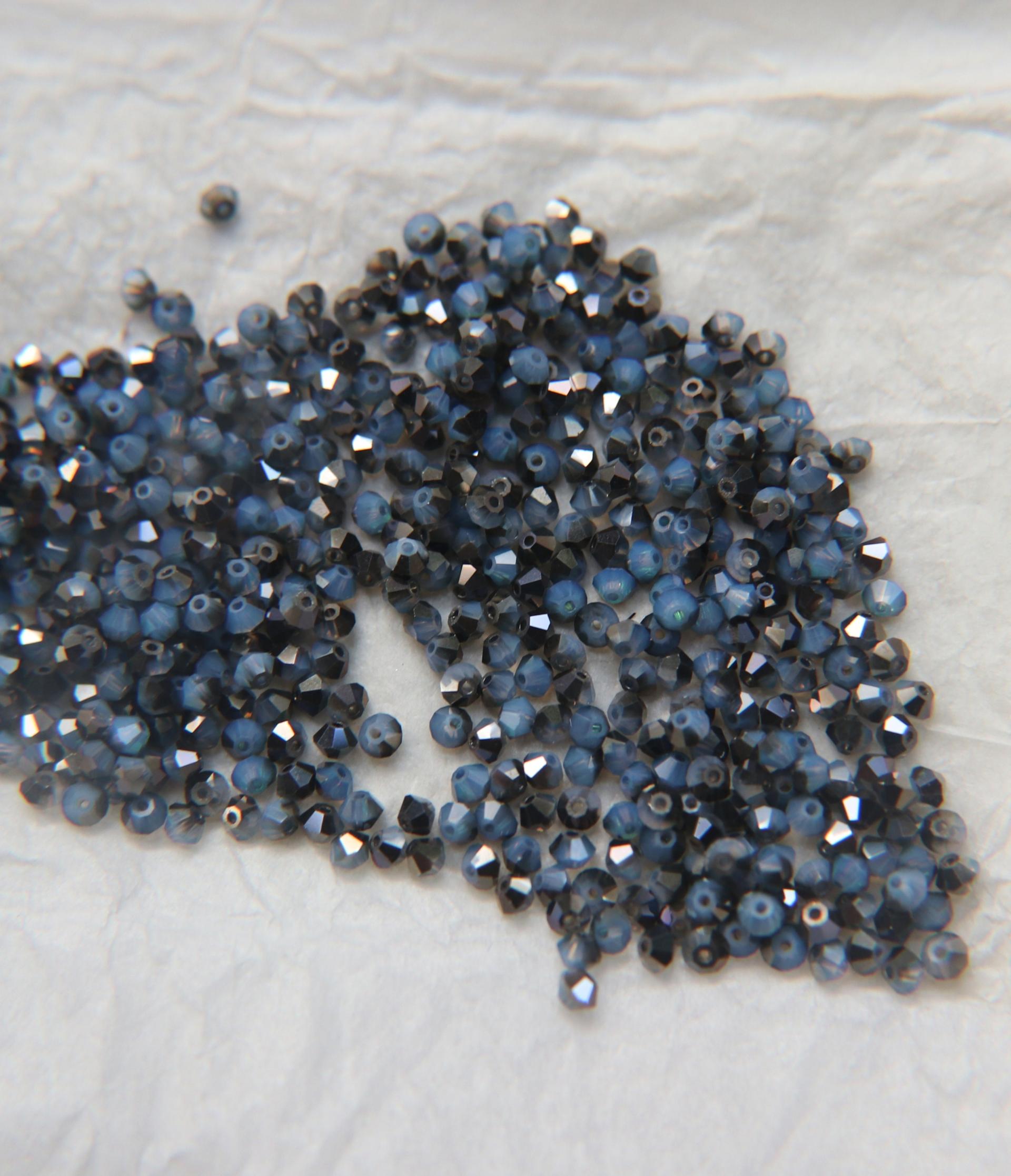 3mm White Opal Sky Blue Swarovski Bicone Cuts 36/72/144/432/720 Pieces Jewelry findings, embroidery materials, jewelry making, rare beads