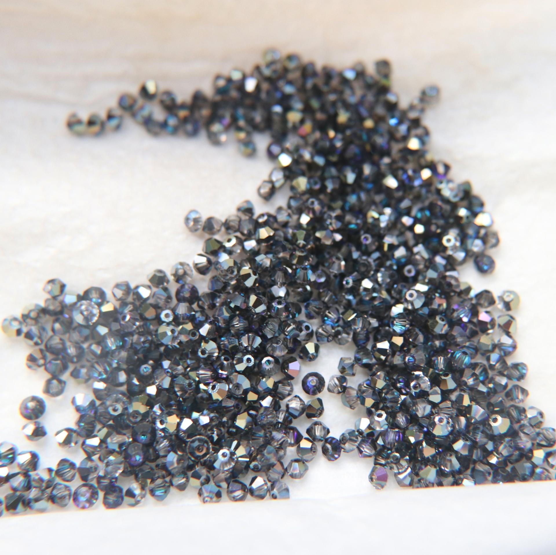 3mm Crystal Heliotrope Swarovski Bicone Cuts 36/72/144/432/720 Pieces Jewelry findings, embroidery materials, jewelry making, rare beads