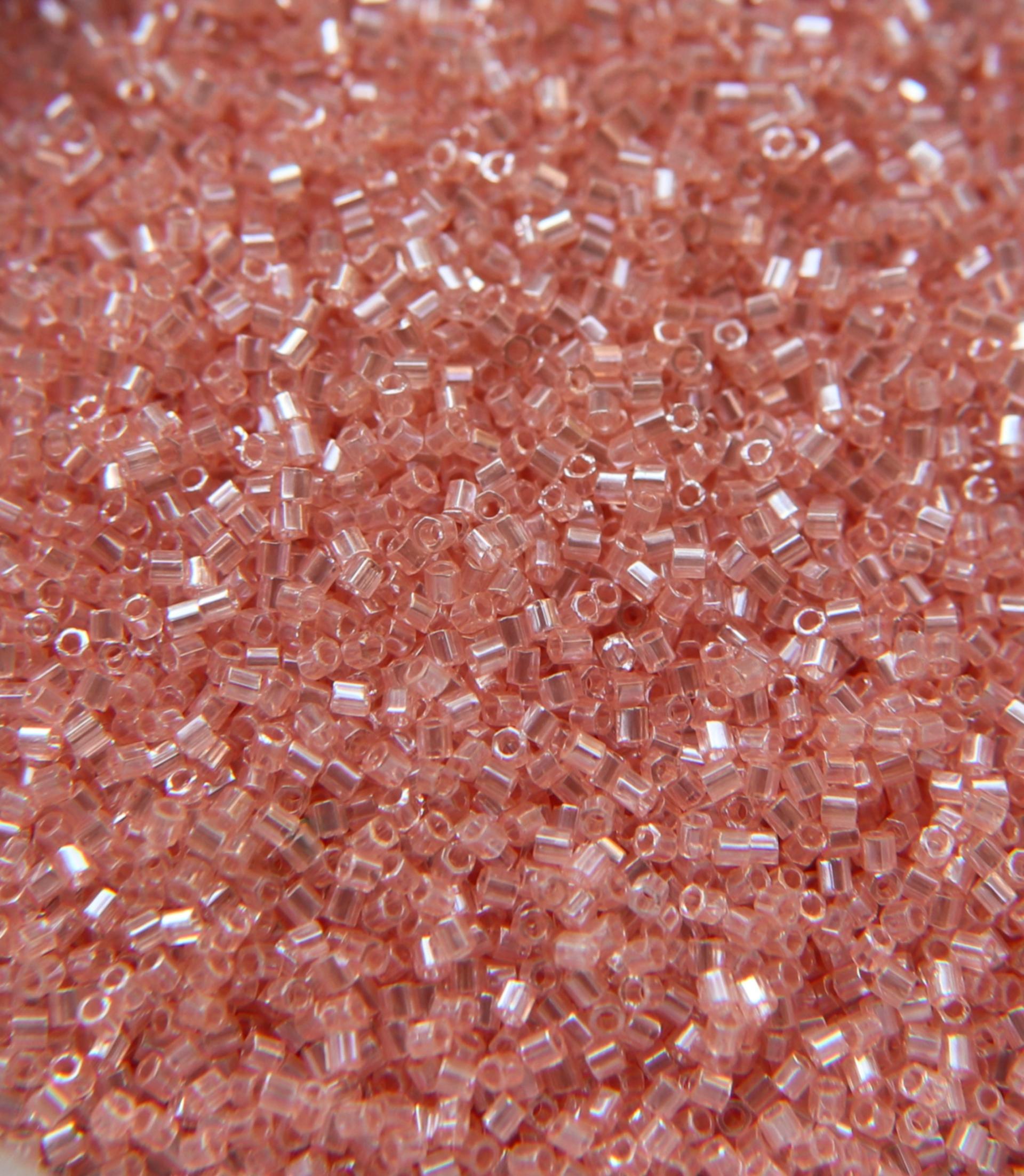 15/0 MIYUKI Hex Light Shell Pink Luster Japanese Beads 10/20/50/100 Grams embroidery materials Jewelry making beads, vintage beads, premium