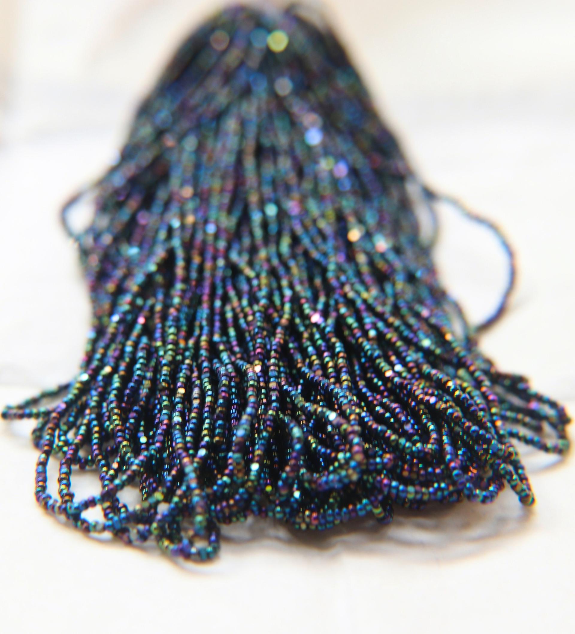 13/0 Hanks Charlotte Cut Beads Metallic IRIS 1/5/25/50/100 Hanks 1.6mm glass beads, jewelry supply, findings, craft supply, vintage beads