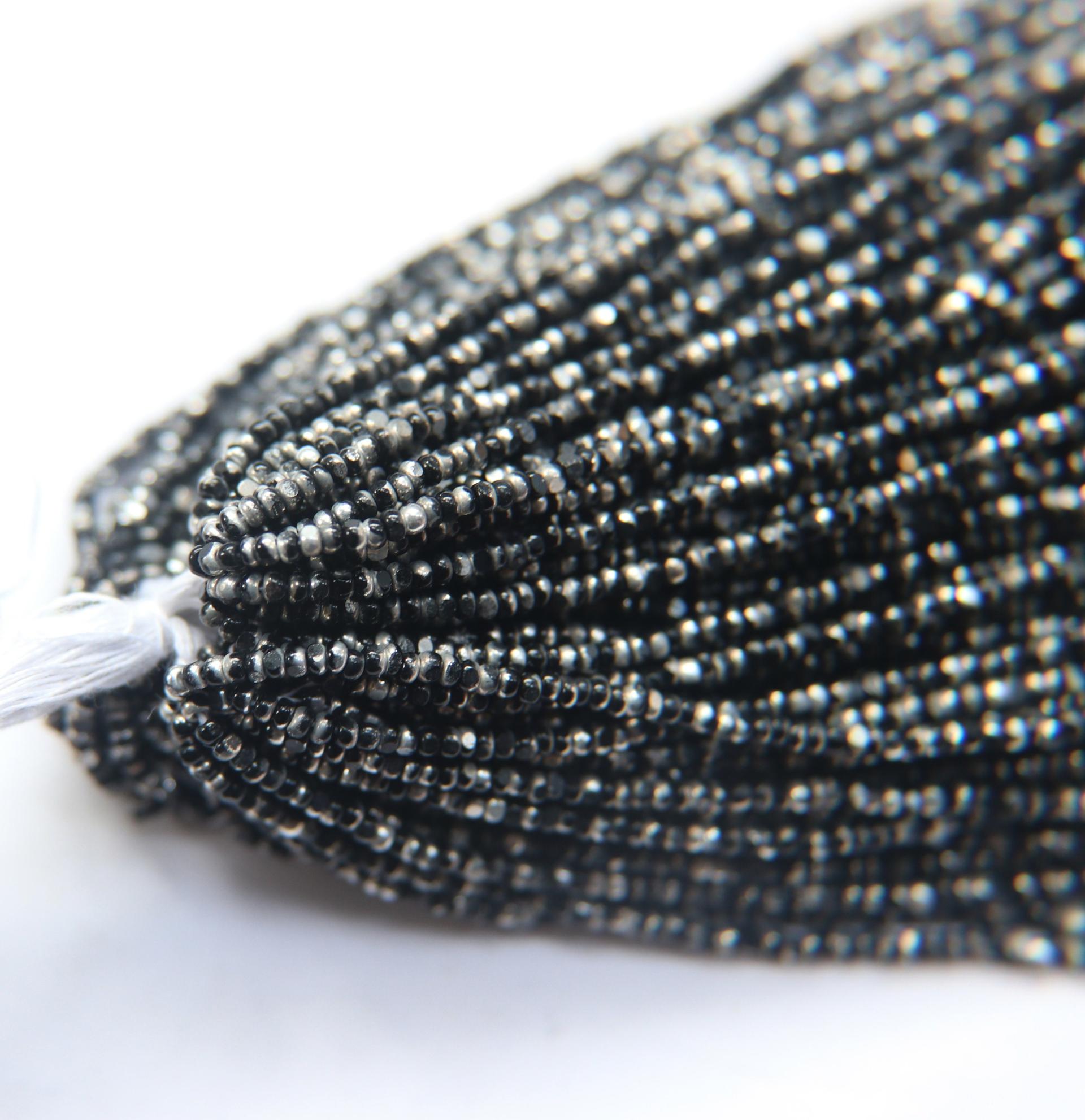 11/0 Hanks Charlotte Cut Beads Patina Black Silver 1/5/25/50/100 Hanks 2.0mm PREMIUM SEED beads, jewelry supply, findings