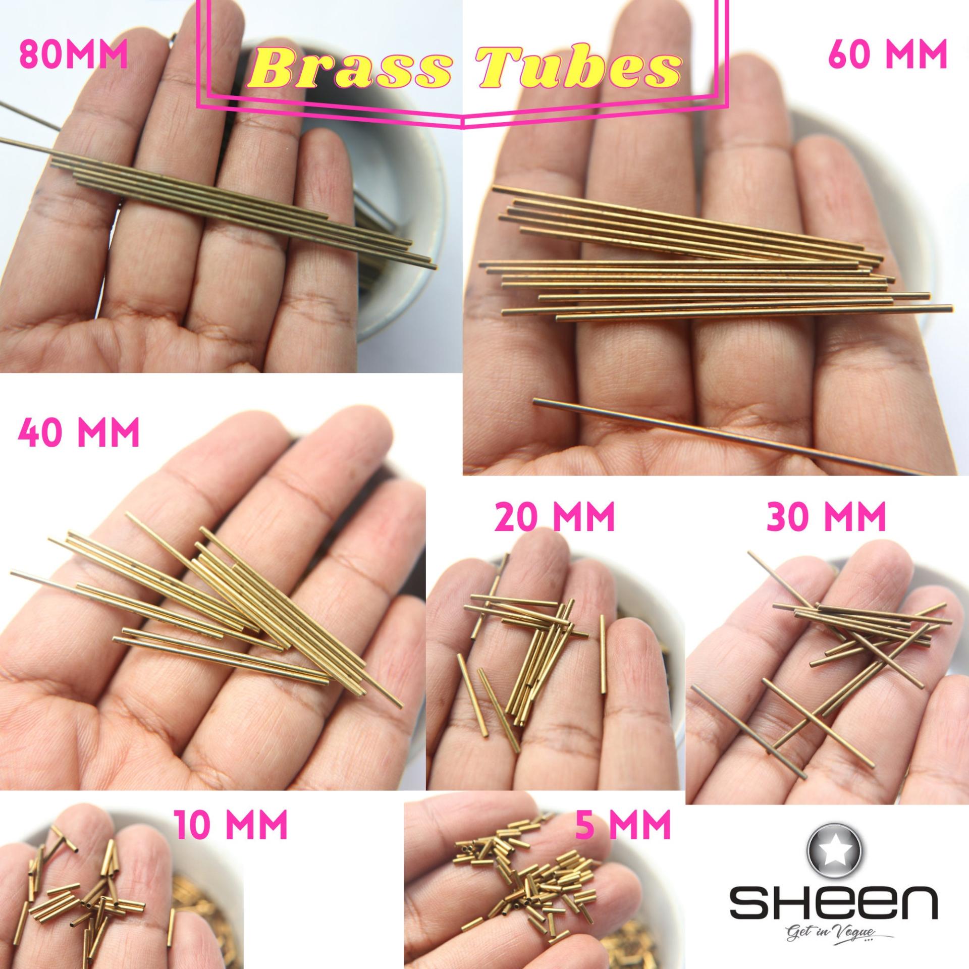 Fine 1.3 MM Seamless Brass Tubes 5/10/20/30/40/60/80 MM Length rare findings, brass tubes, jewelry making, craft supplies, decoration
