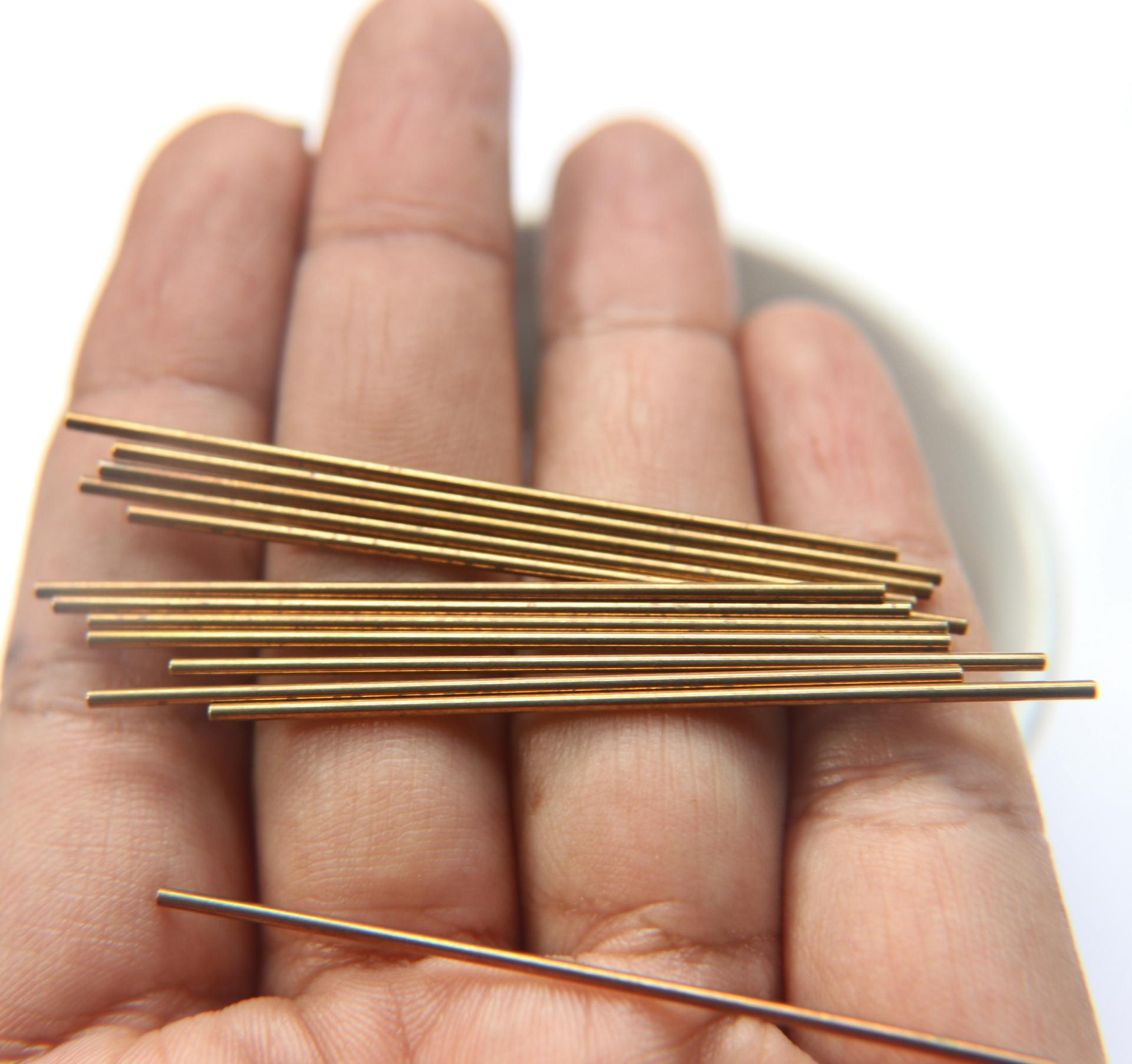 Fine 1.3 MM Seamless Brass Tubes 5/10/20/30/40/60/80 MM Length rare findings, brass tubes, jewelry making, craft supplies, decoration